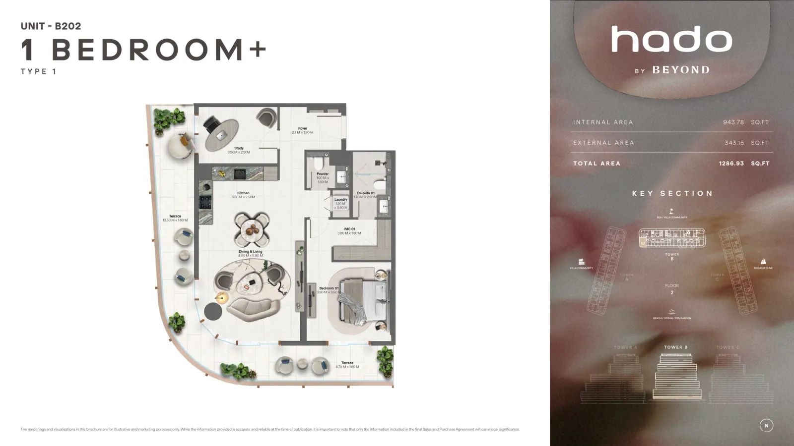 Floor plan for Type 1A
