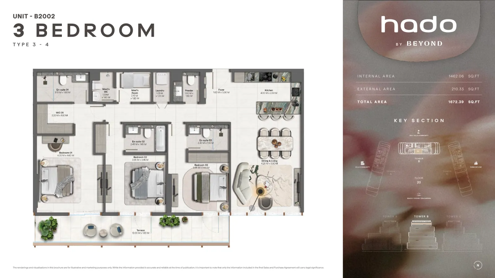 Floor plan for Type 3.4