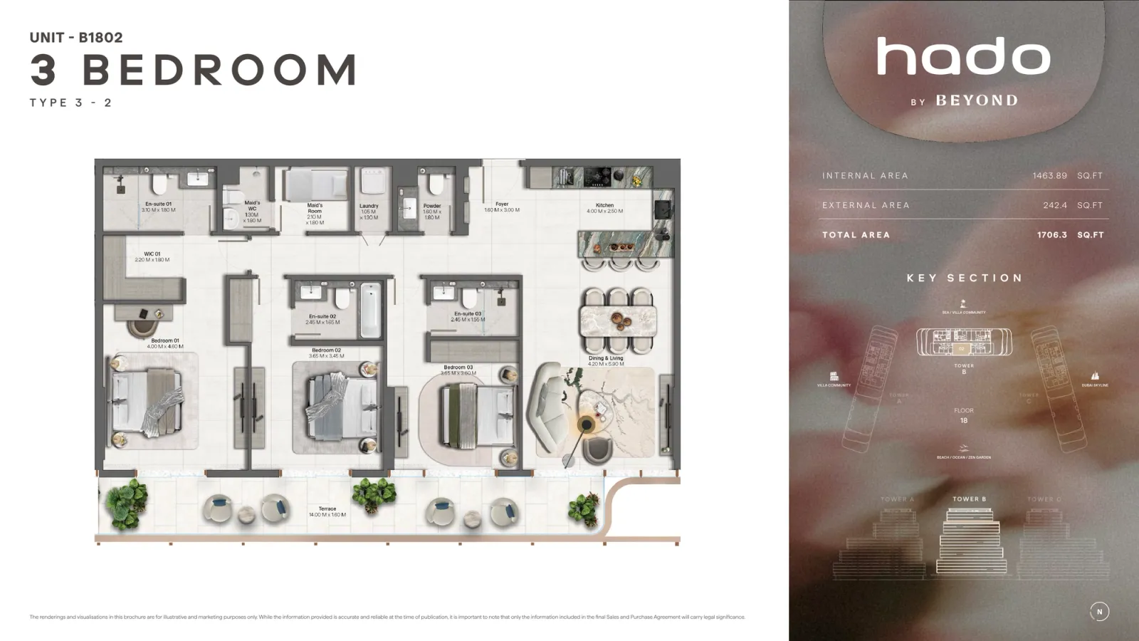 Floor plan for Type 3.2