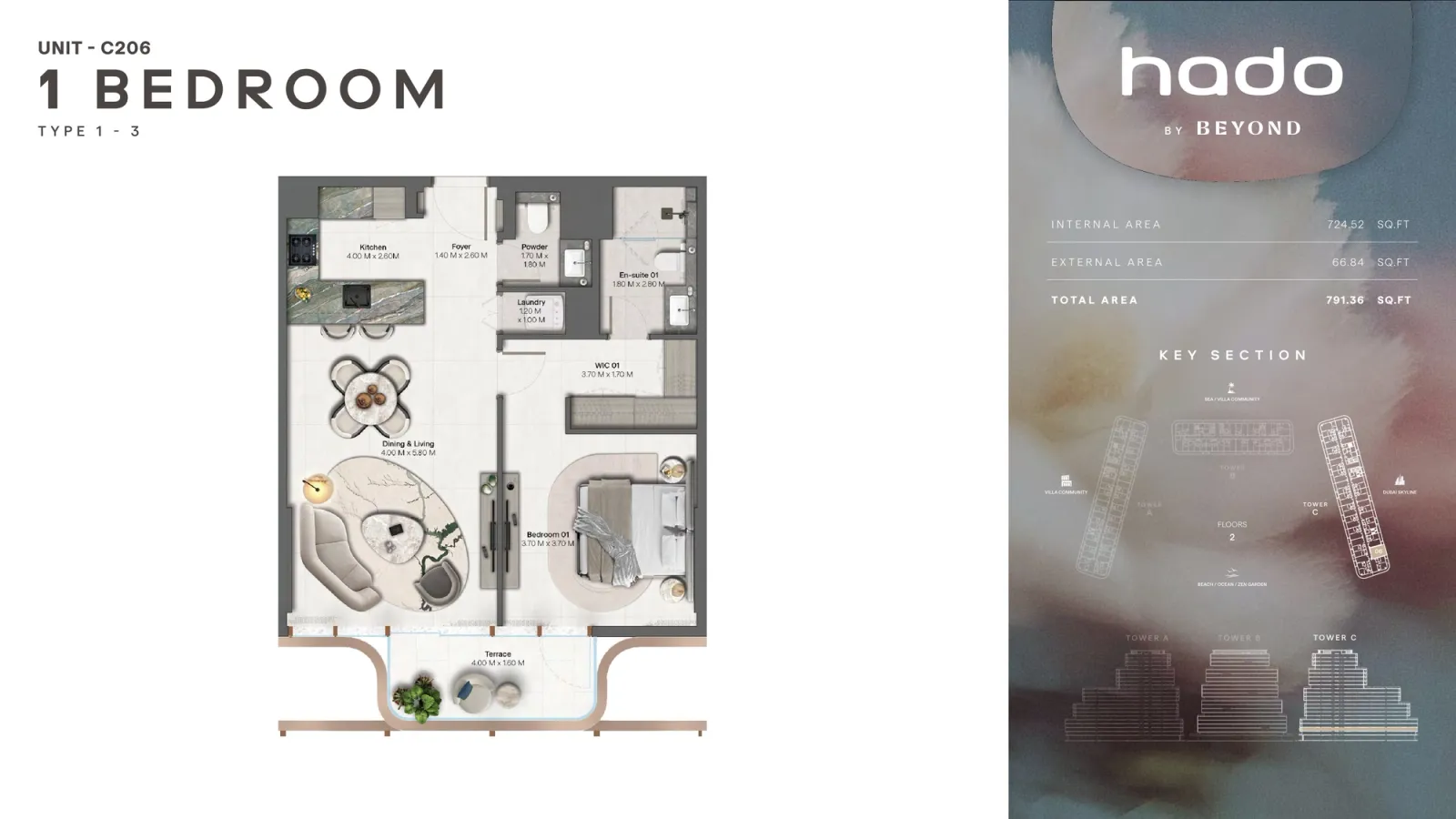 Floor plan for Type 1.3