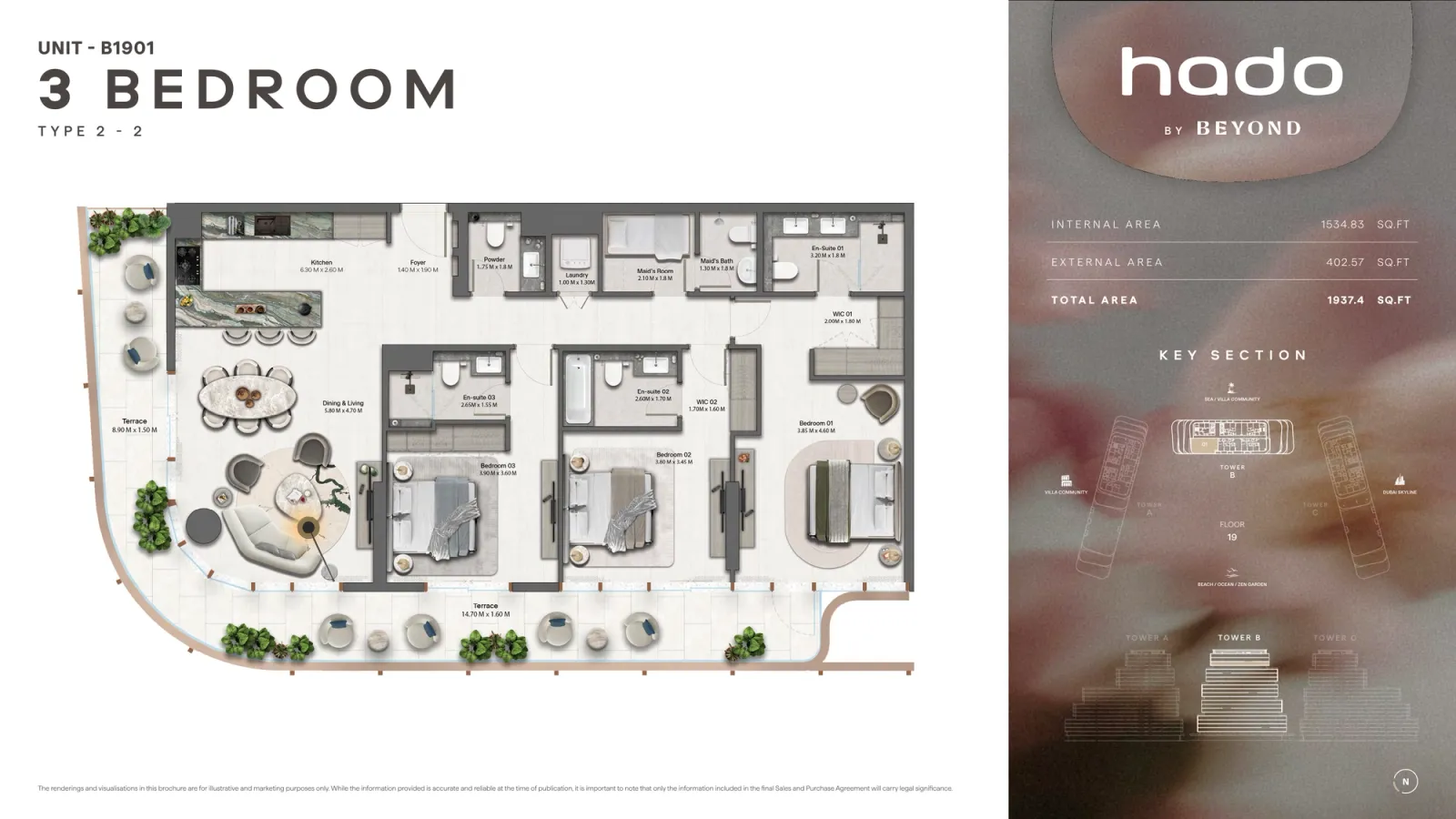 Floor plan for Type 2.2