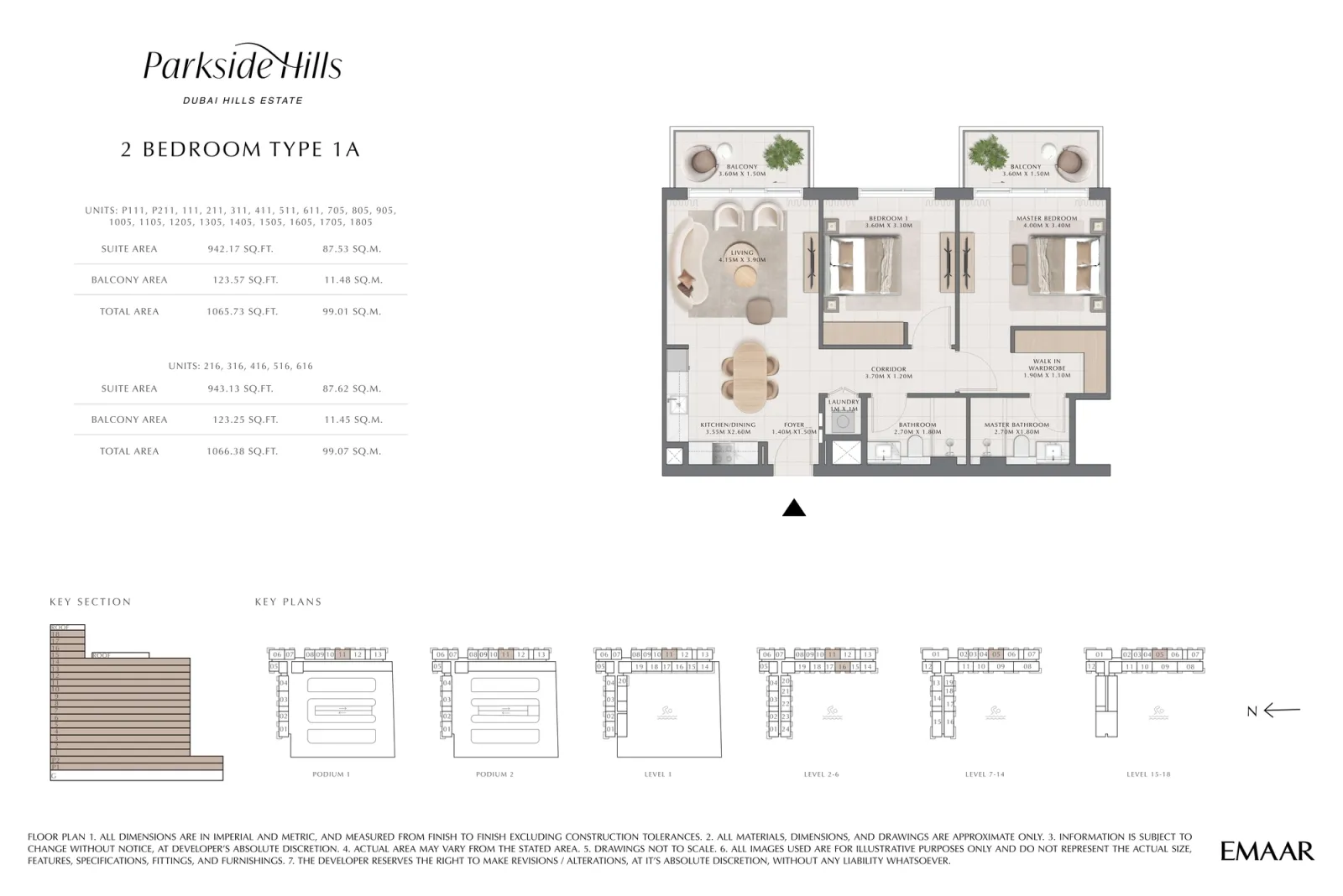 Floor plan for Type 1A