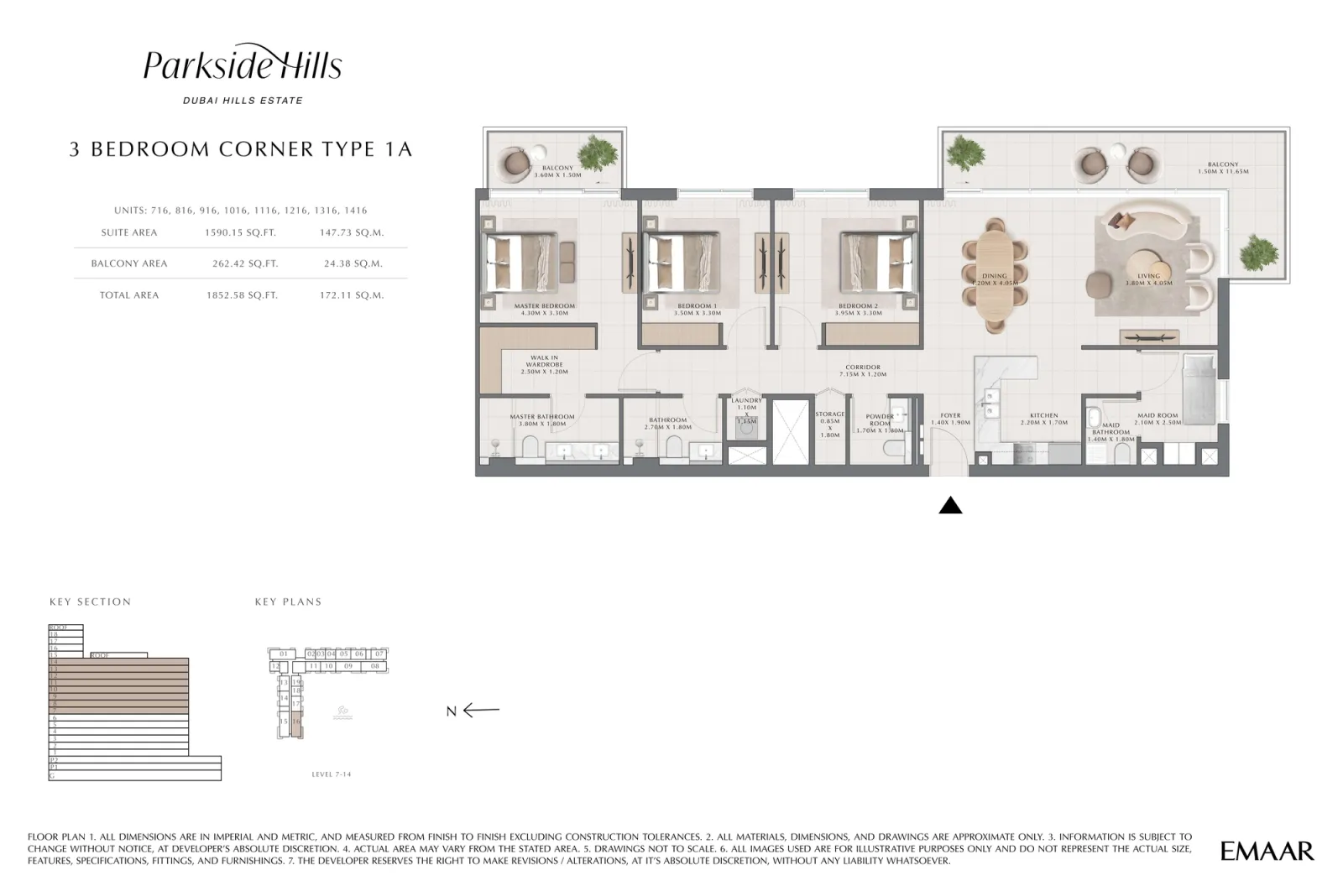 Floor plan for Type C1A