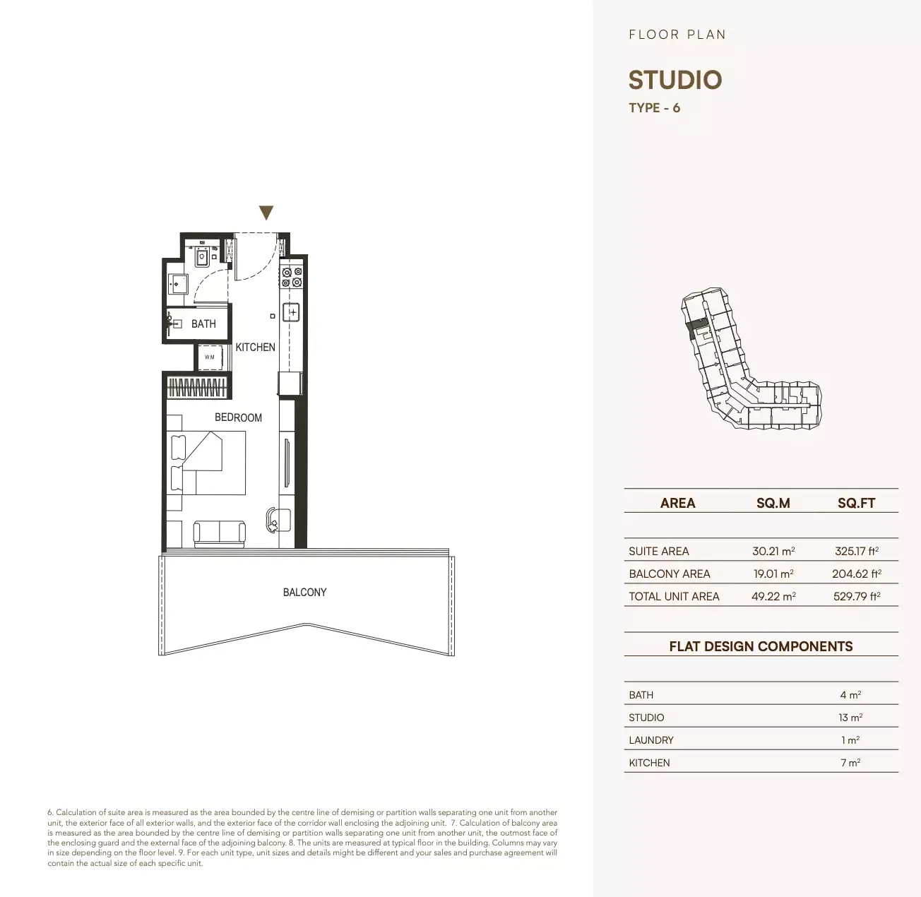 Floor plan for Type 6
