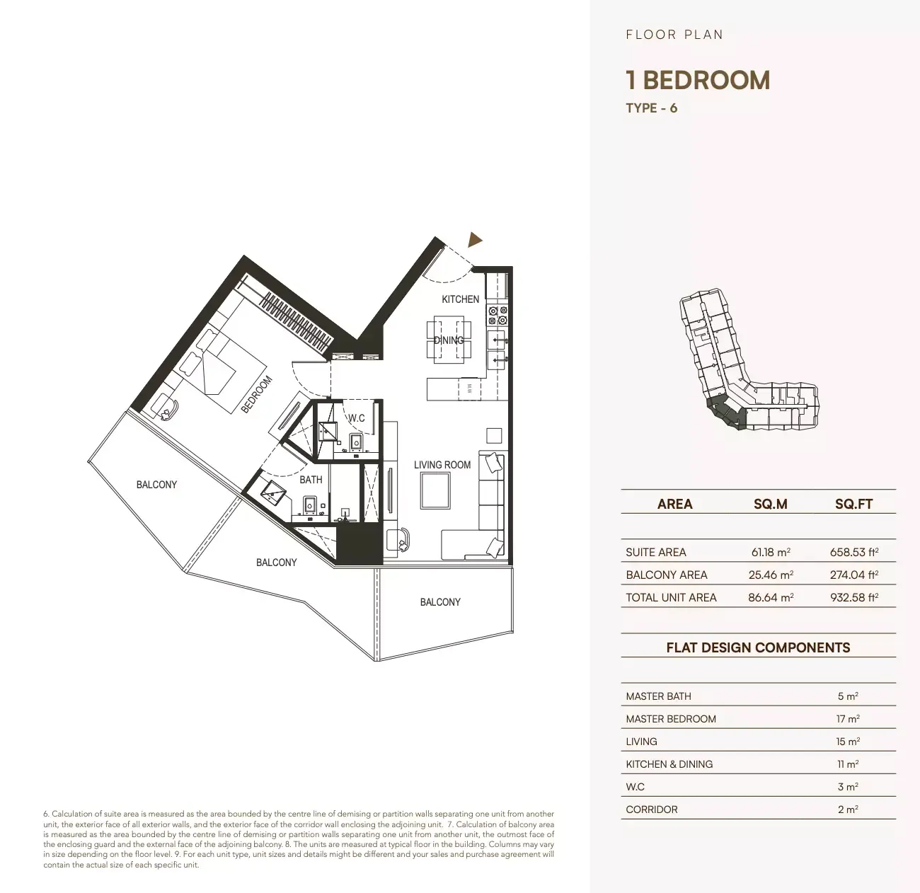 Floor plan for Type 6