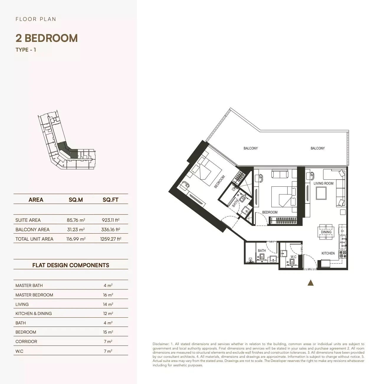 Floor plan for Type 1