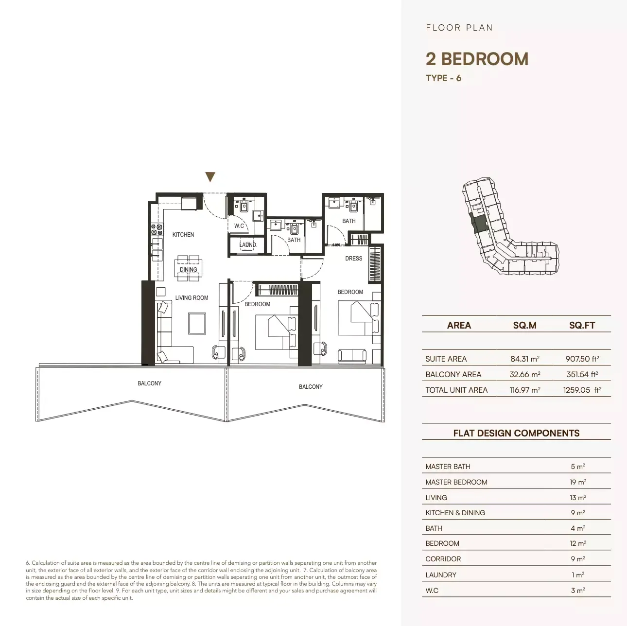 Floor plan for Type 6