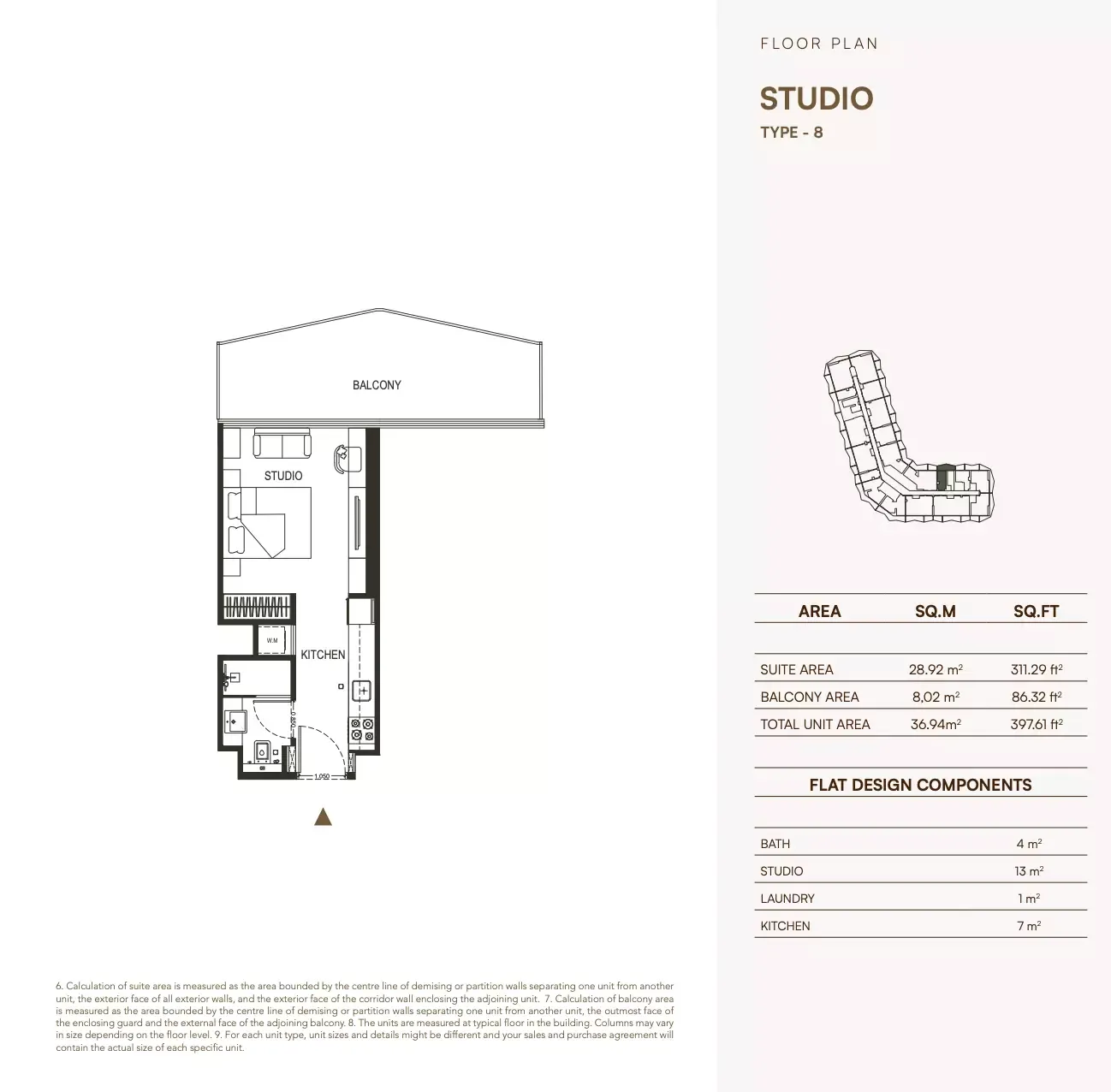 Floor plan for Type 8