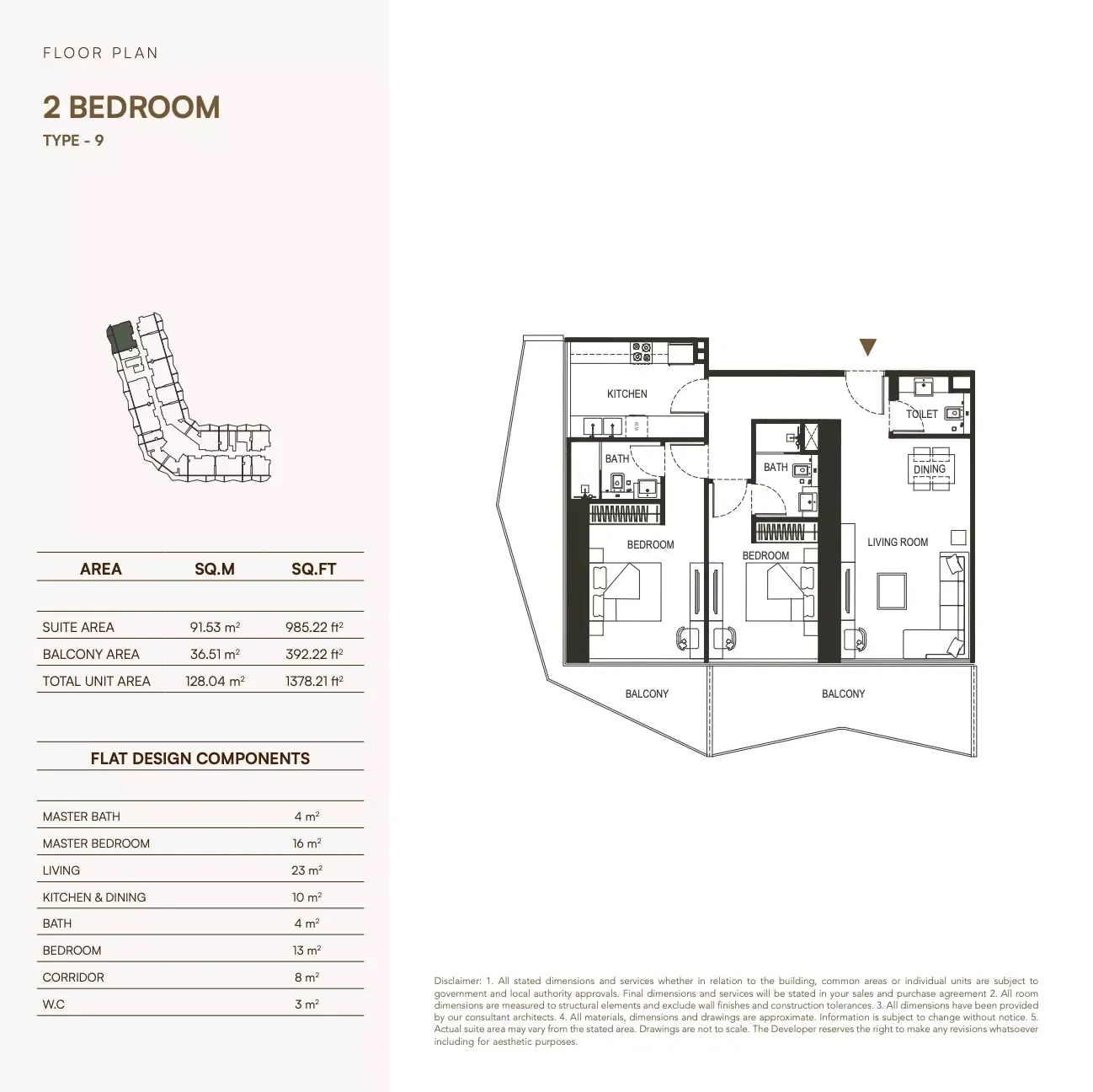 Floor plan for Type 9