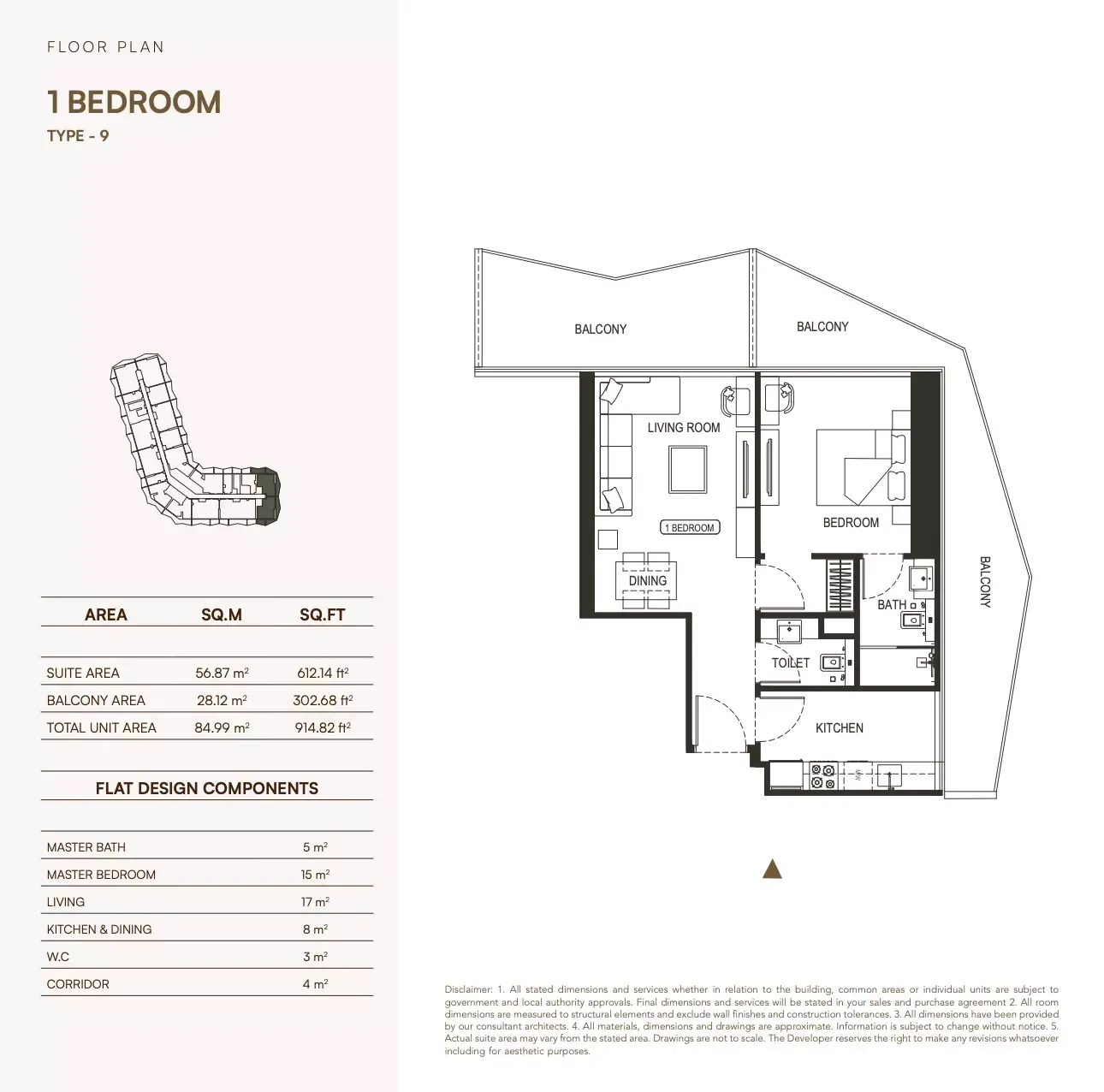 Floor plan for Type 9
