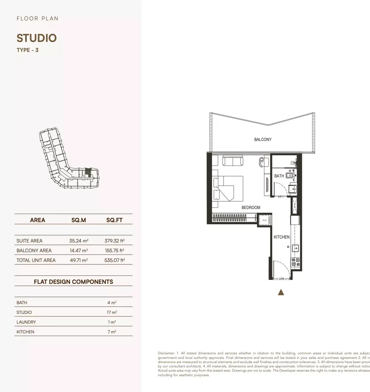 Floor plan for Type 3