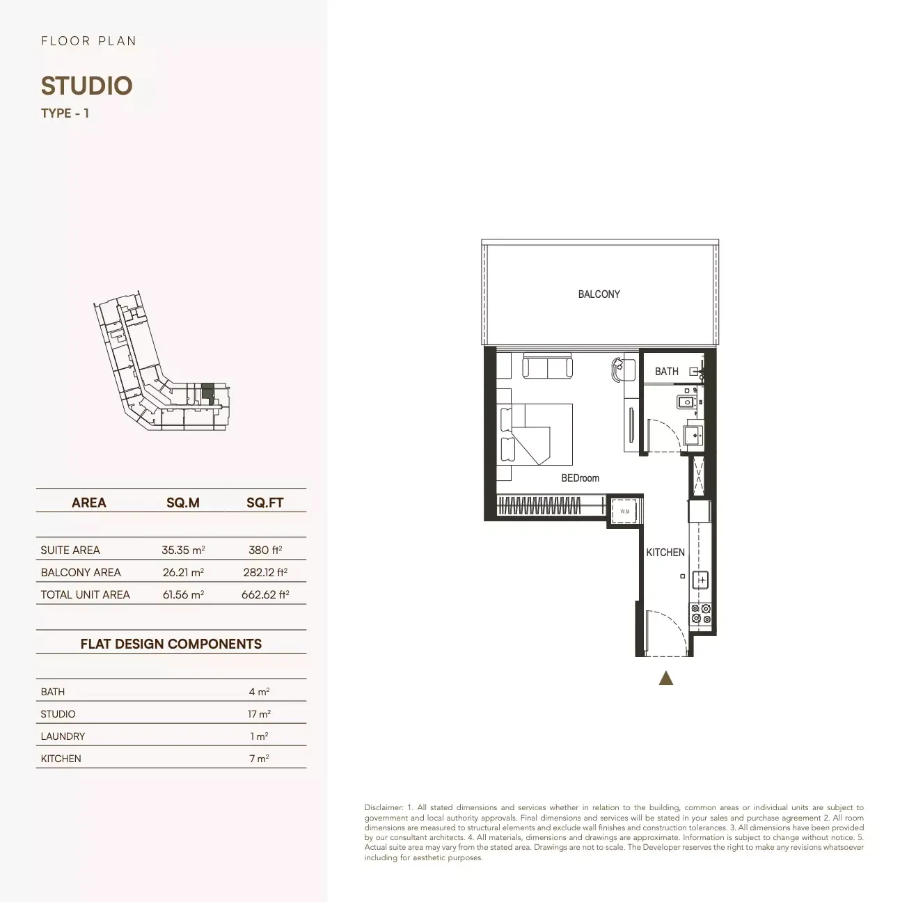 Floor plan for Type 1