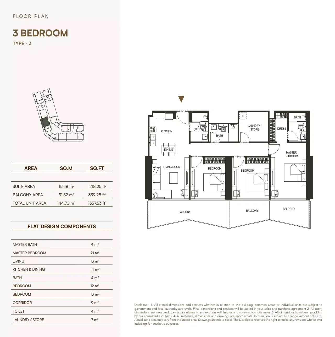 Floor plan for Type 3