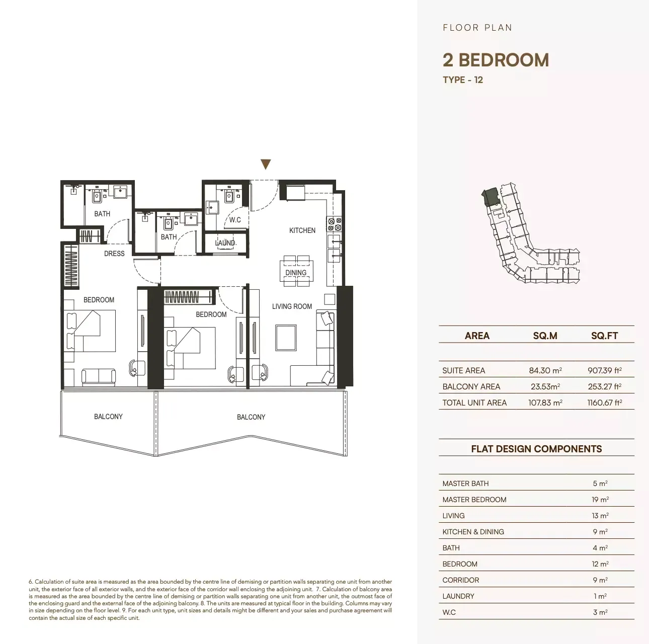 Floor plan for Typen 12