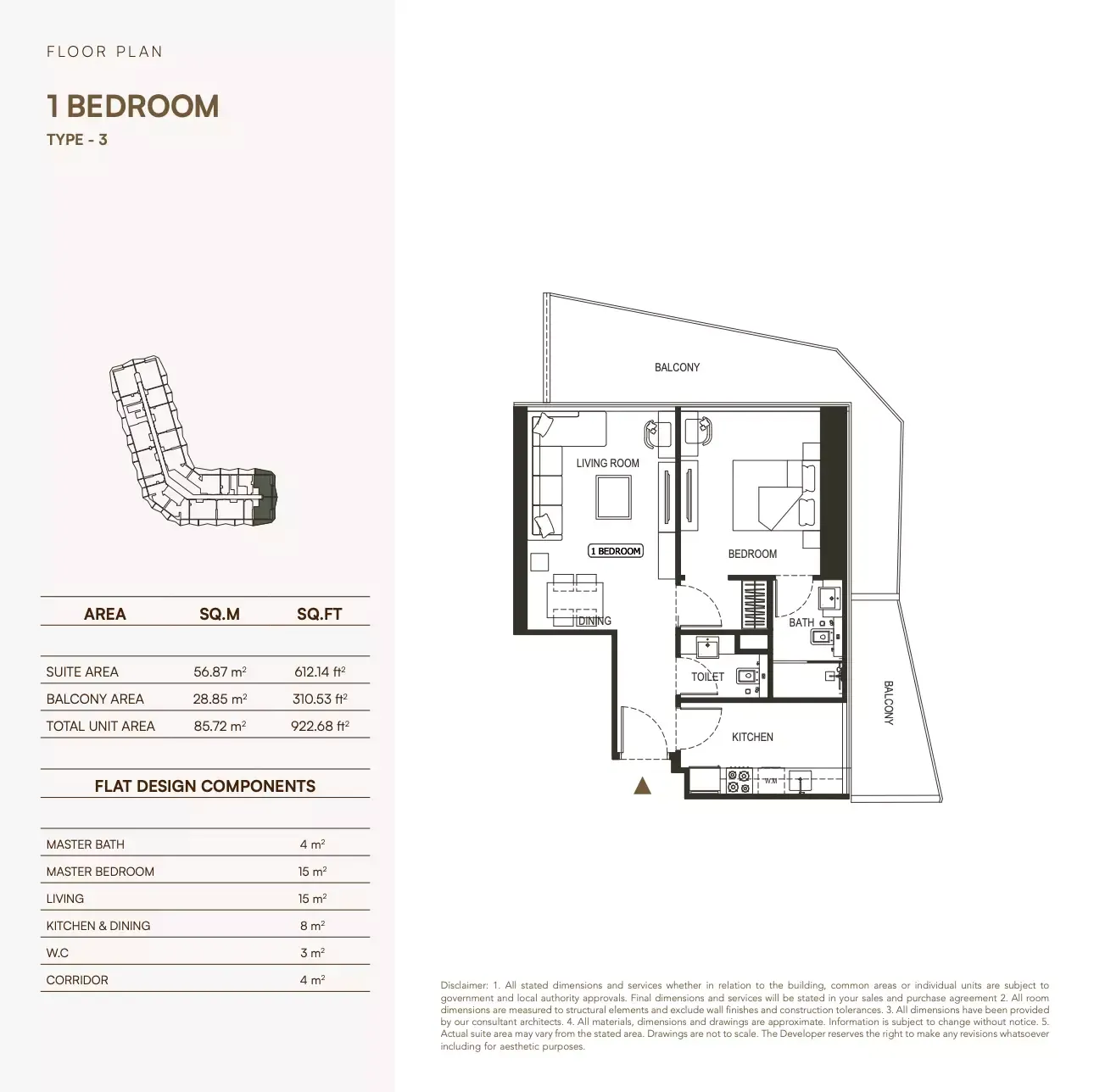 Floor plan for Type 3