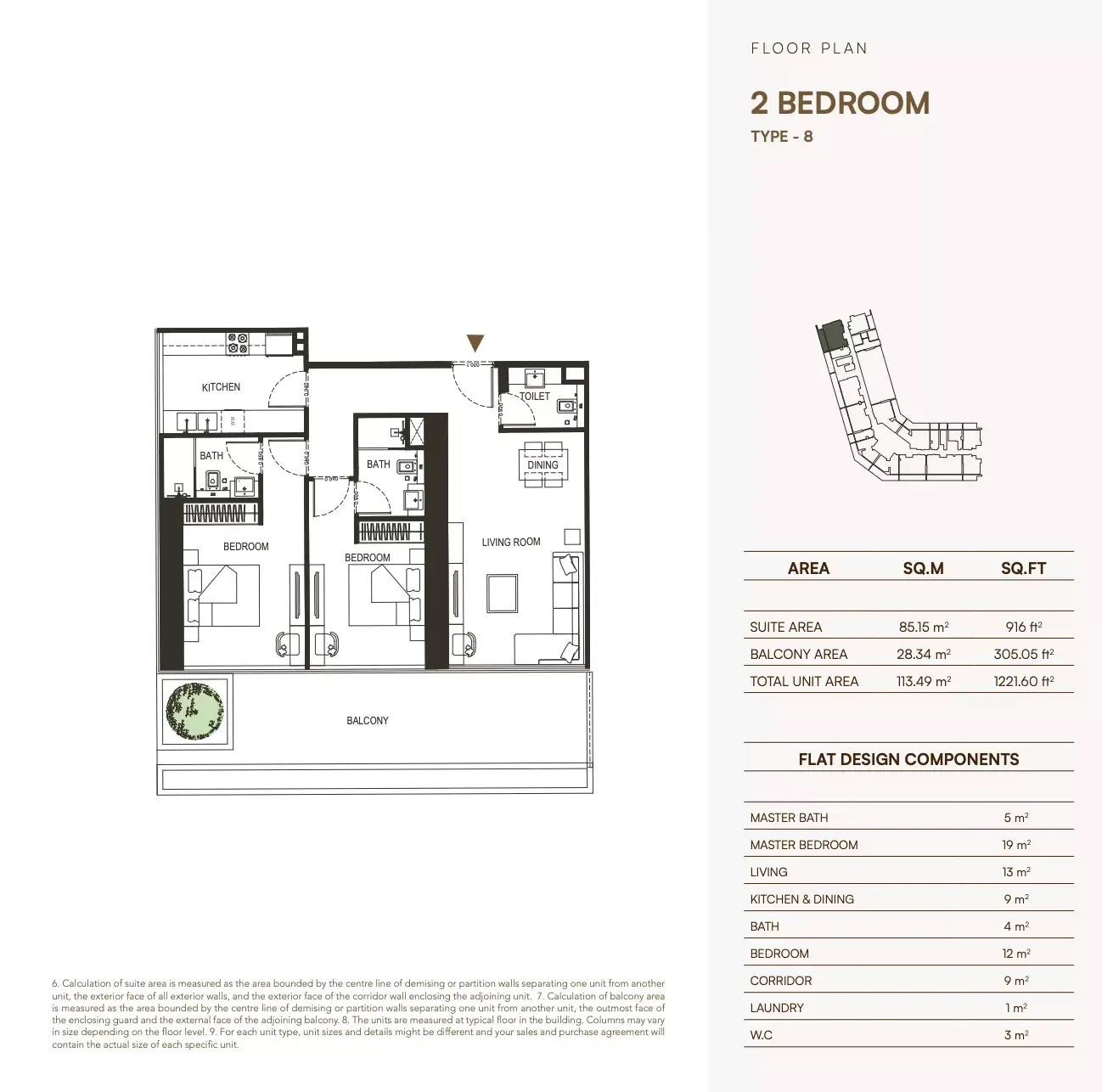 Floor plan for Type 8