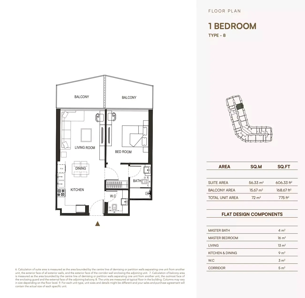 Floor plan for Type 8
