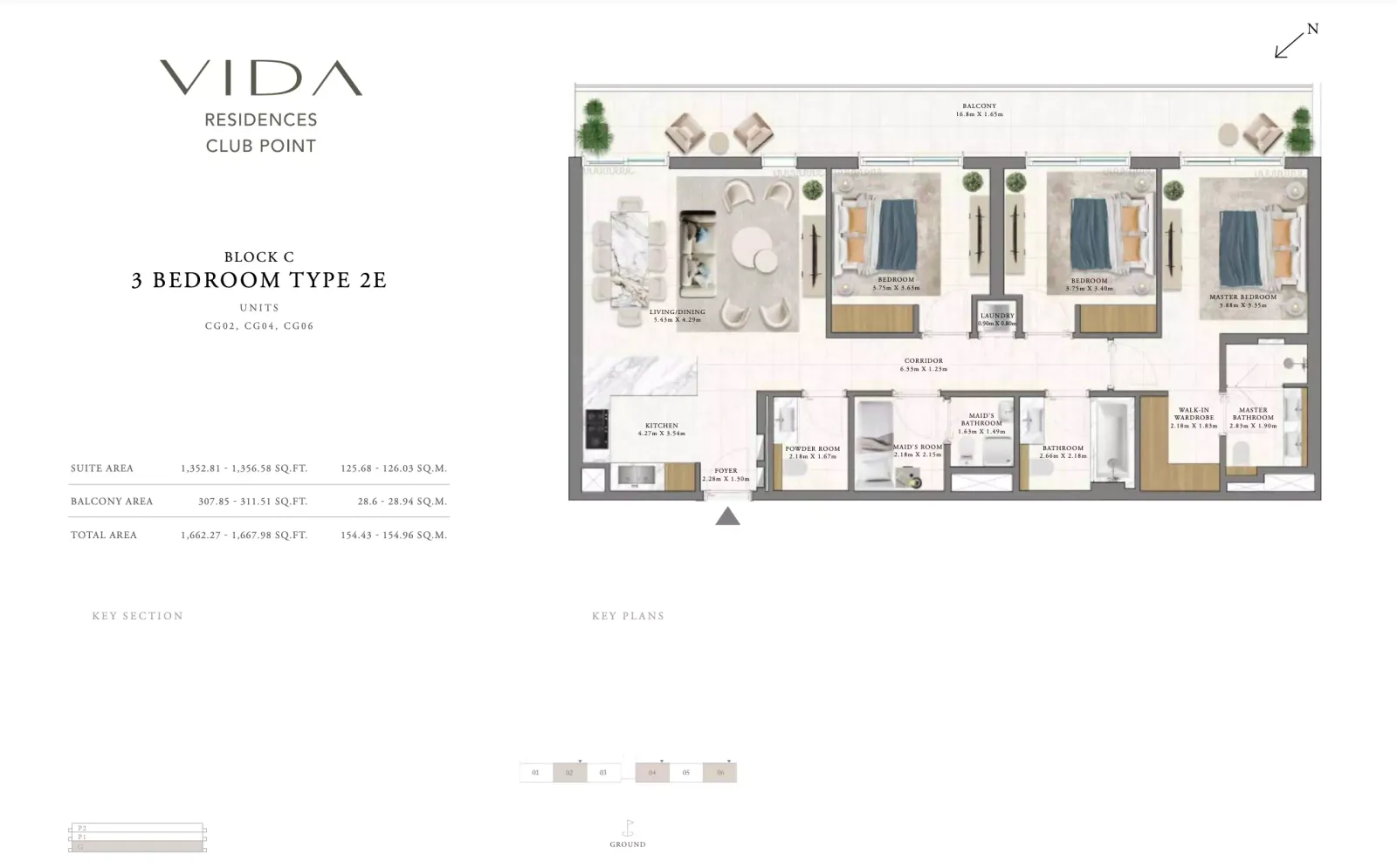 Floor plan for Type 2E