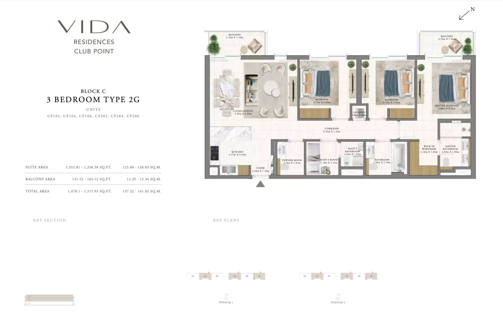 Floor plan for Type 2G