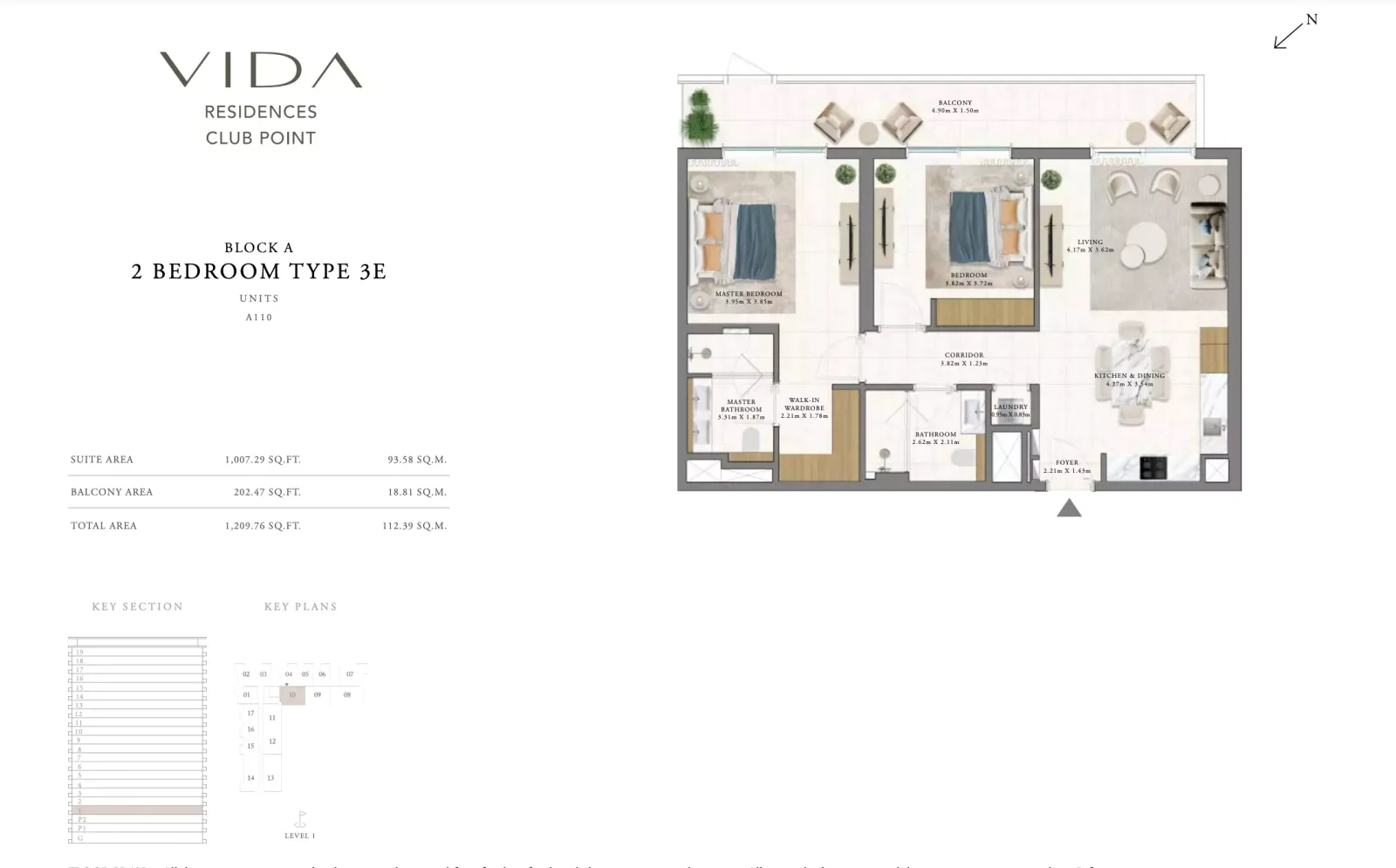 Floor plan for Type 3E