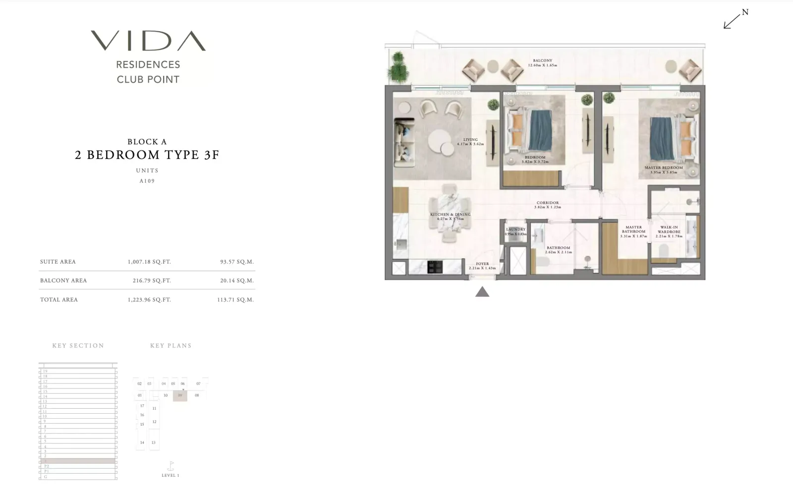 Floor plan for Type 3F