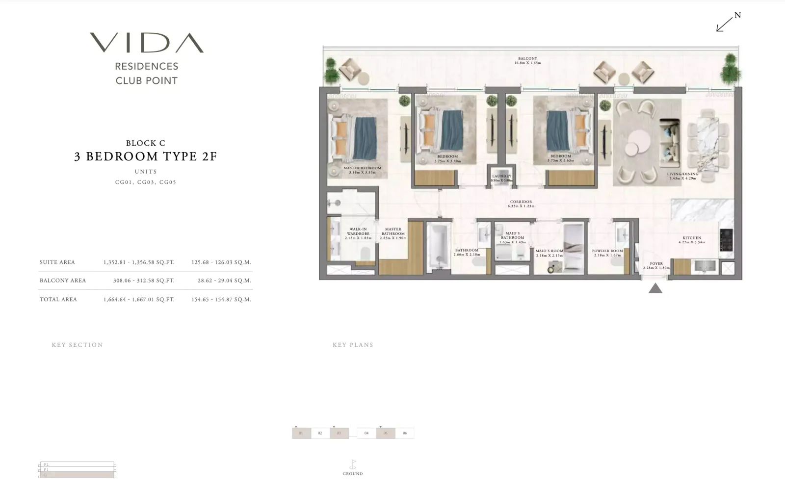 Floor plan for Type 2F