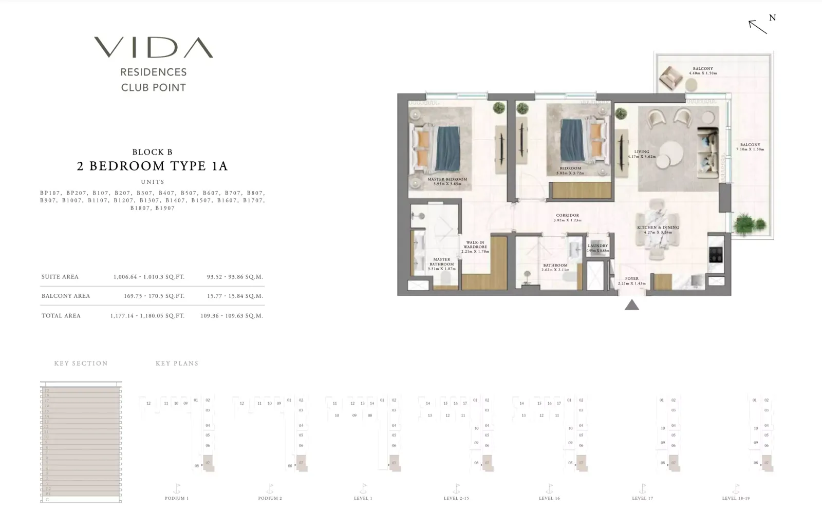 Floor plan for Type 1A