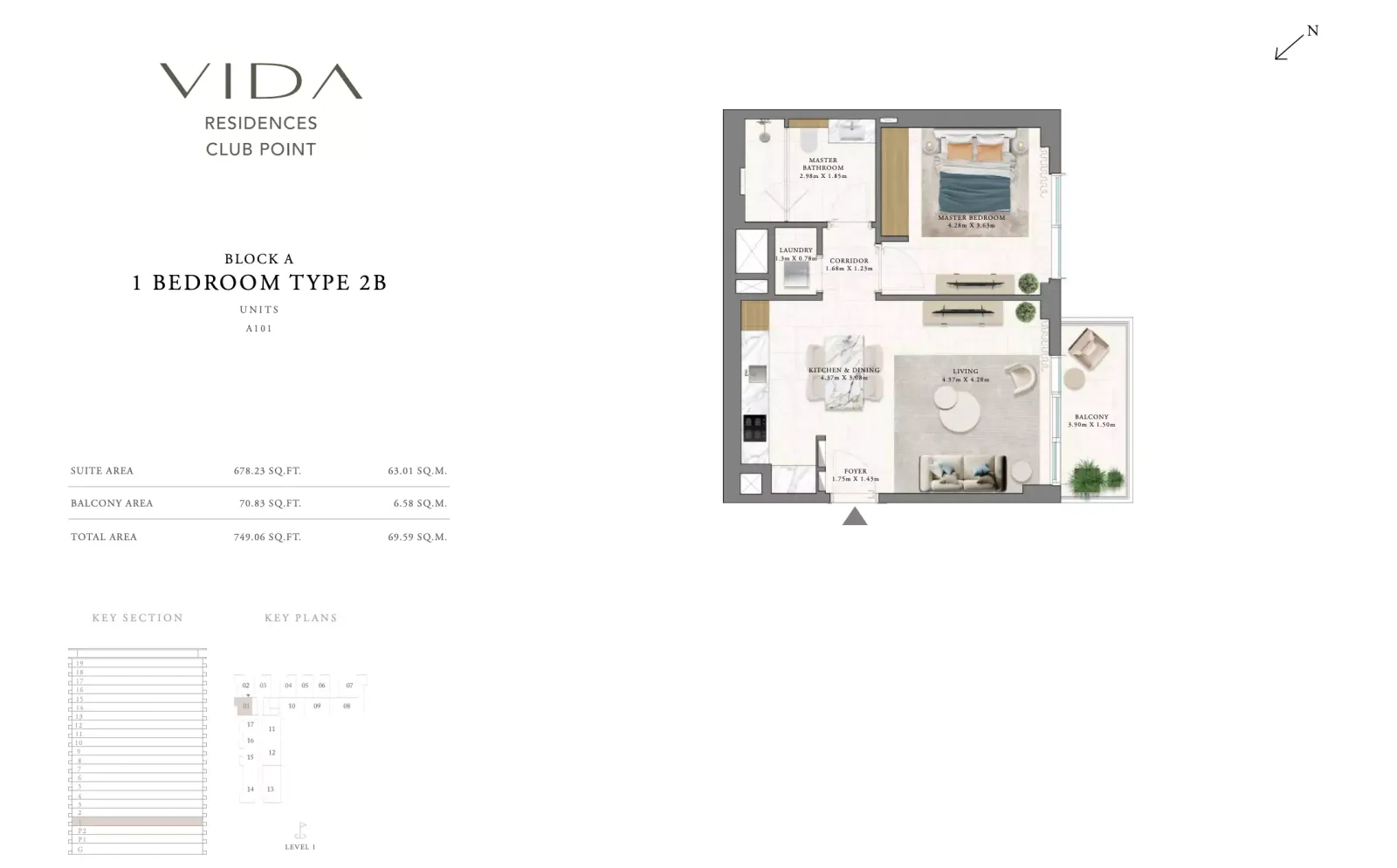 Floor plan for Type 2B