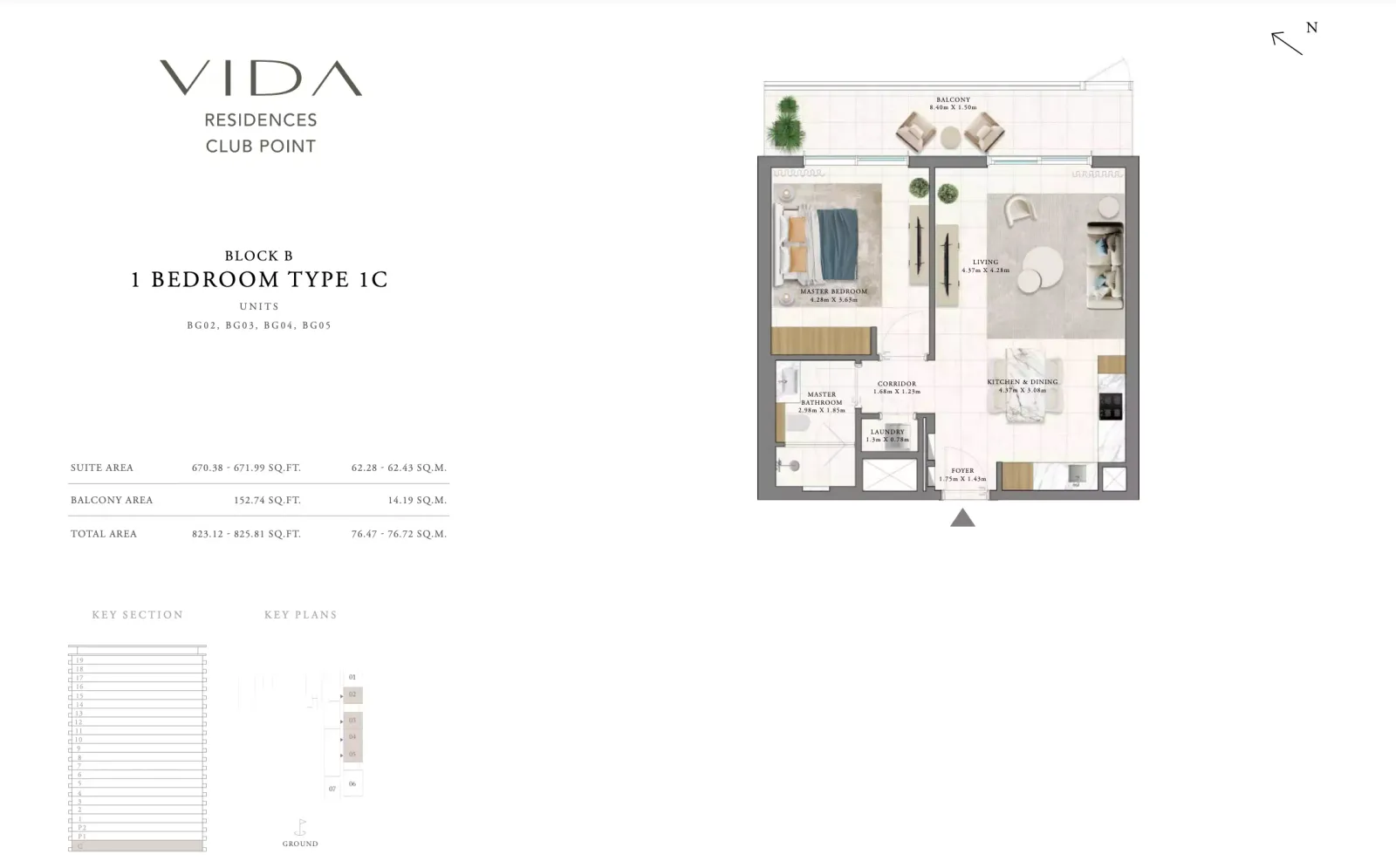 Floor plan for Type 1C