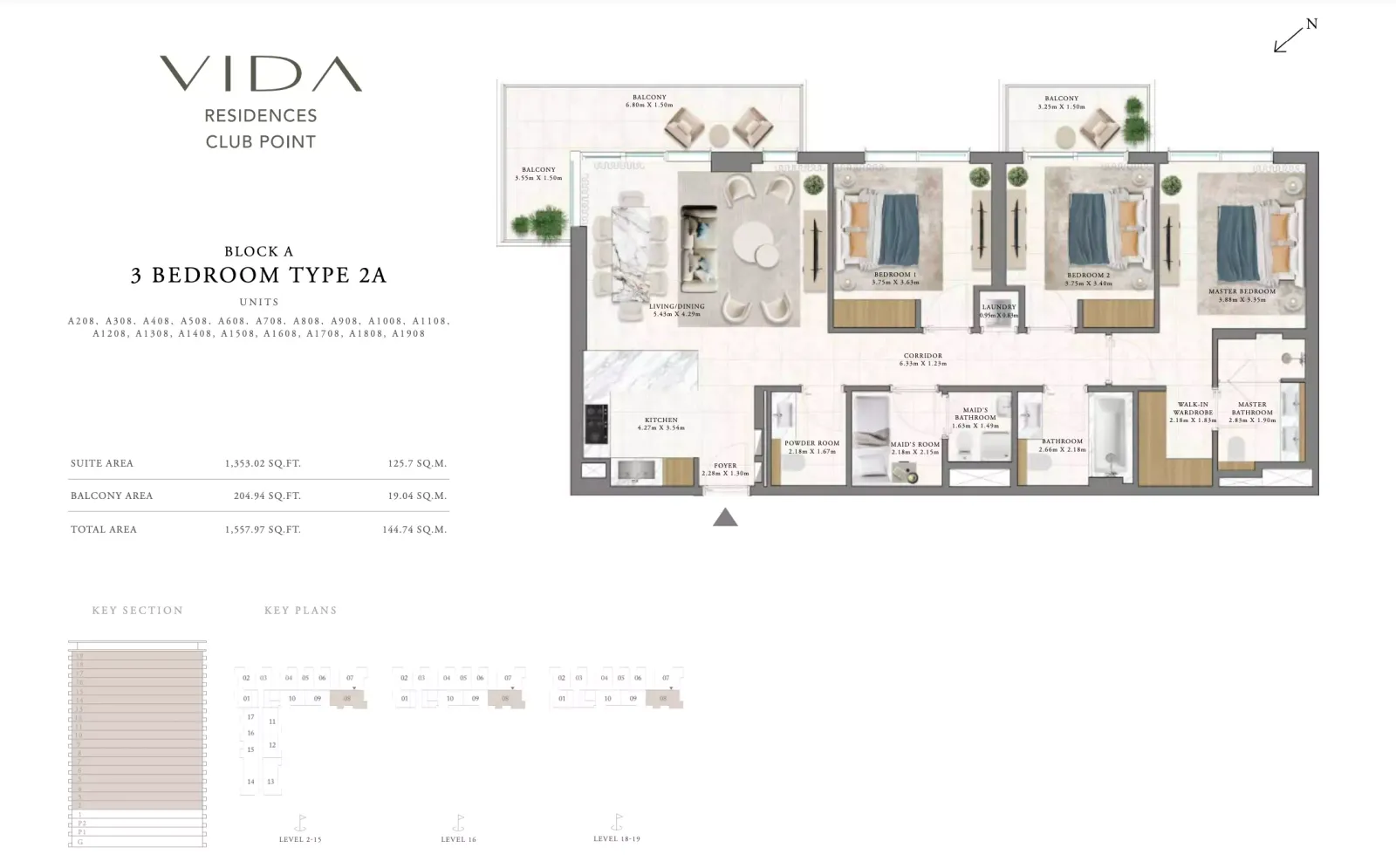 Floor plan for Type 2A