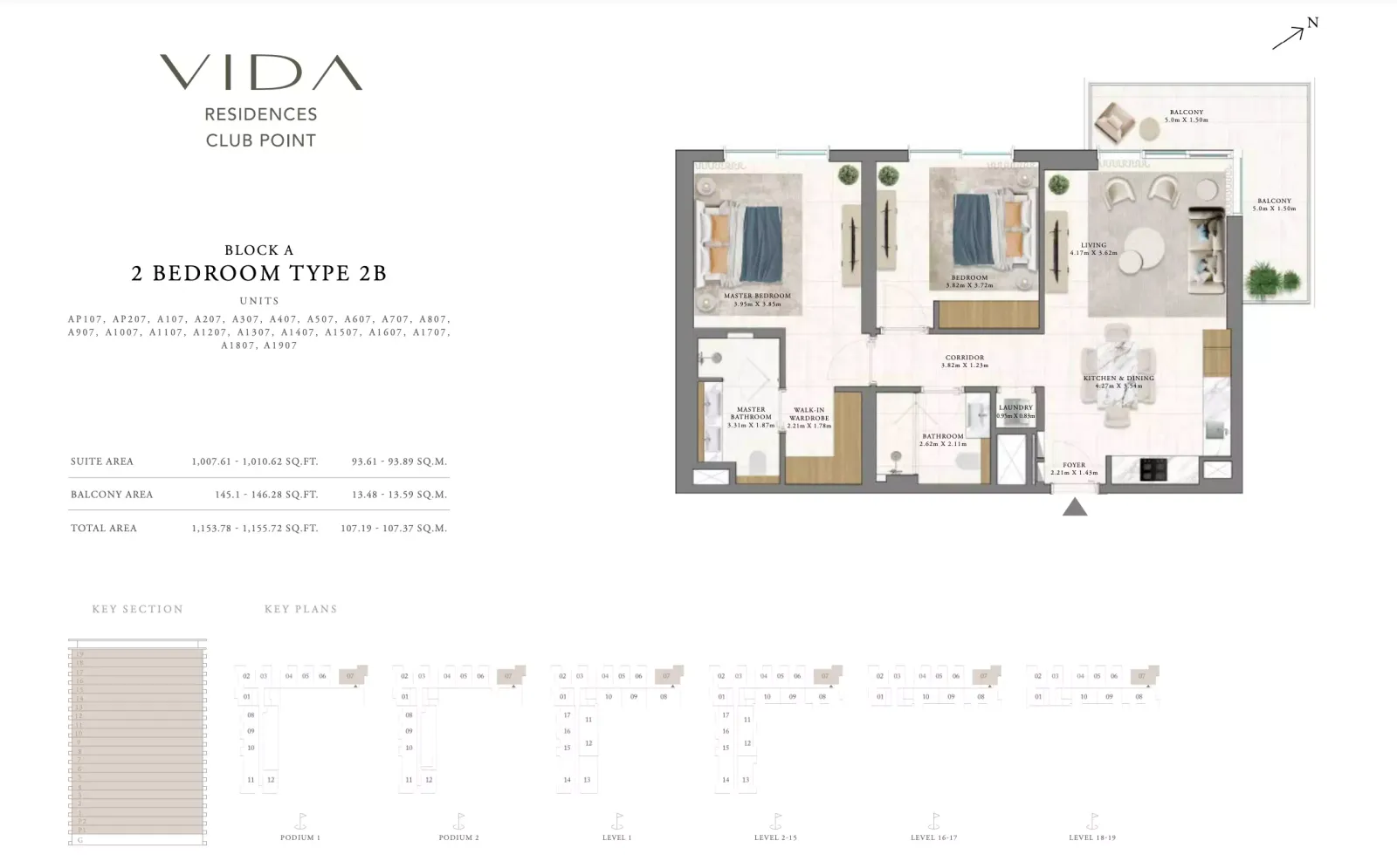 Floor plan for Type 2B