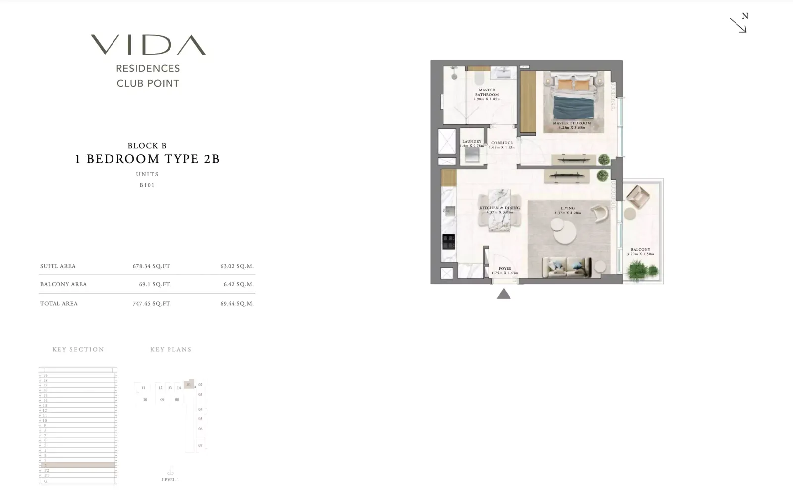 Floor plan for Type 2B