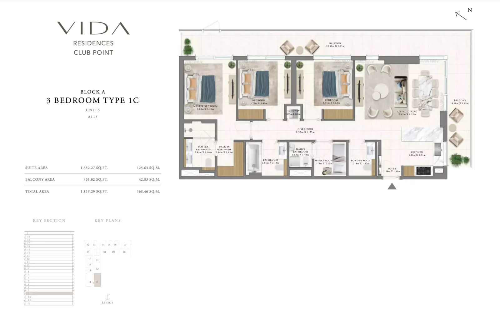 Floor plan for Type 1C
