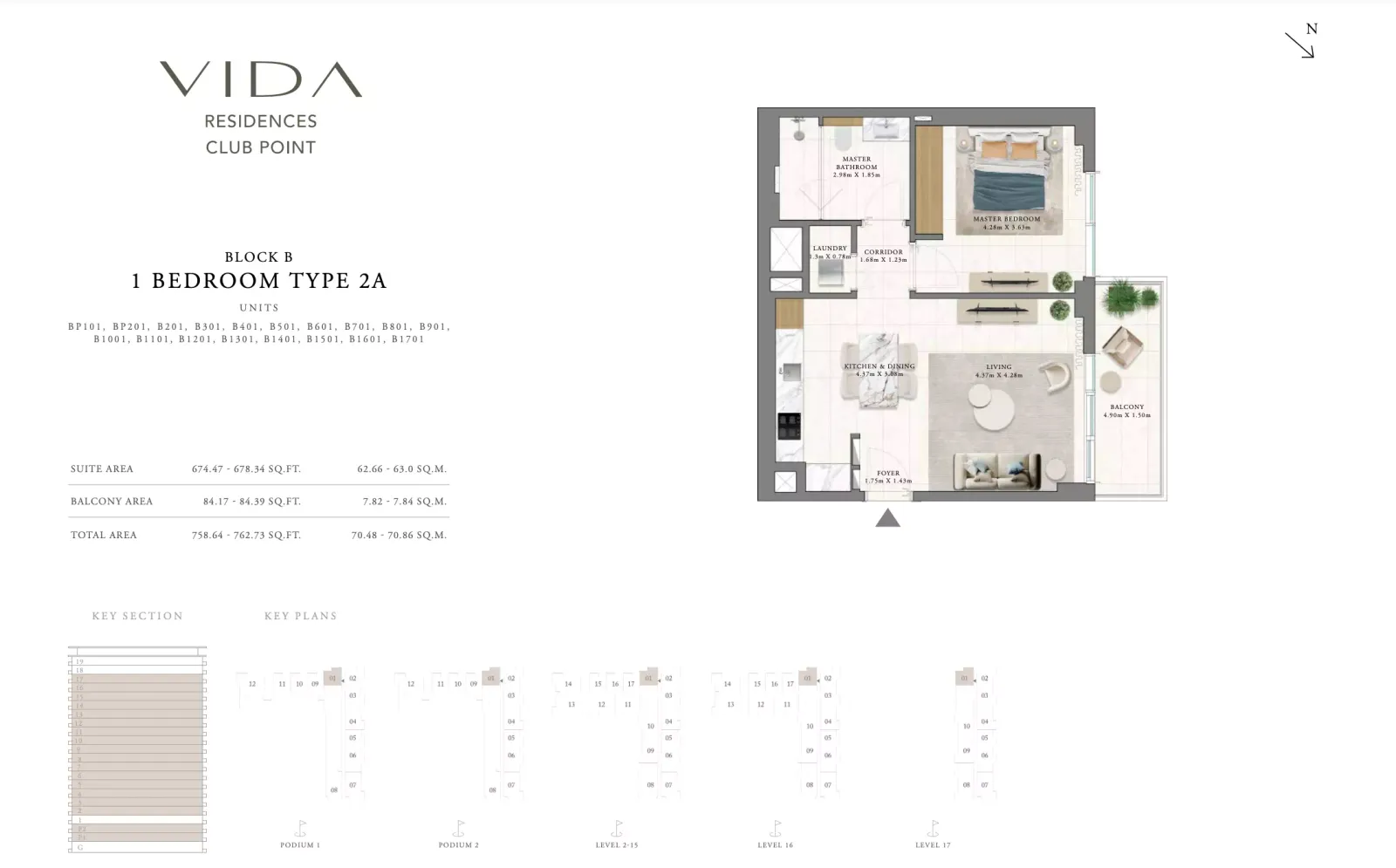 Floor plan for Type 2A