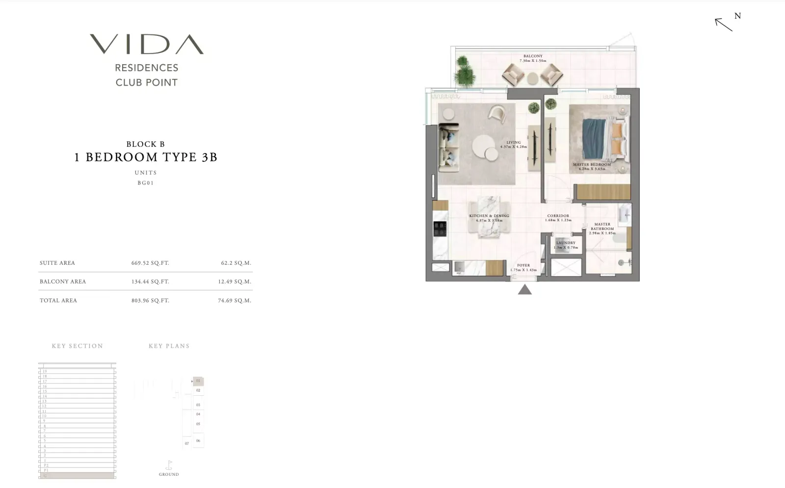 Floor plan for Type 3B