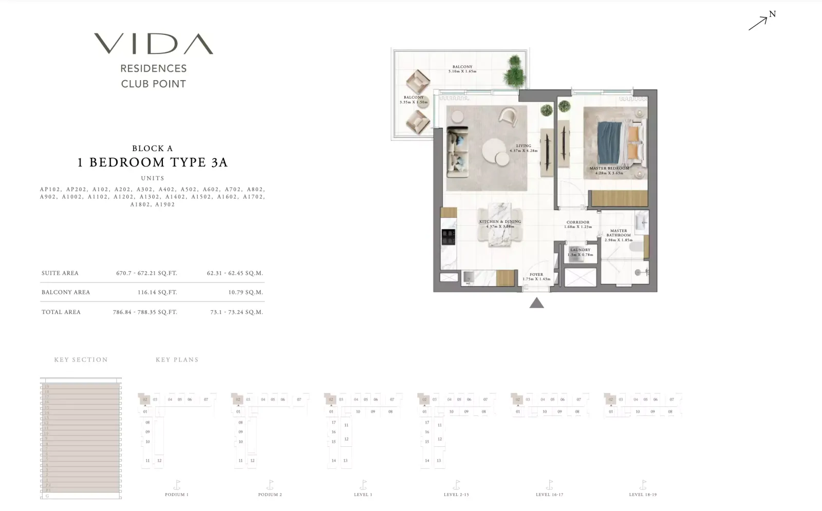 Floor plan for Type 3A