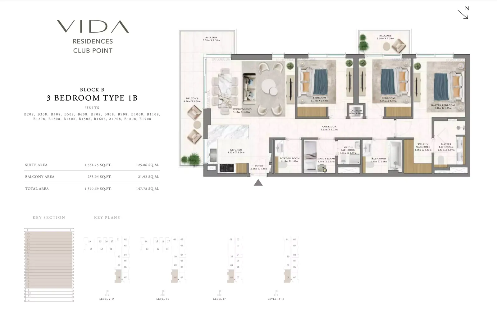 Floor plan for Type 1B