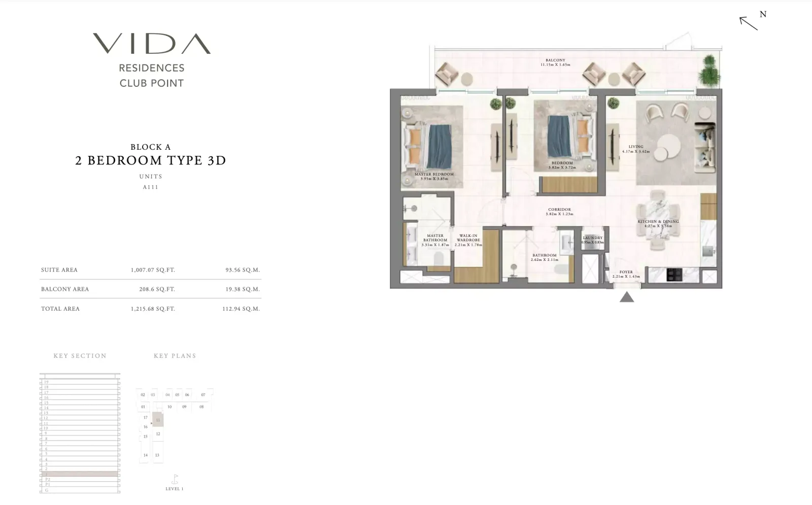 Floor plan for Type 3D