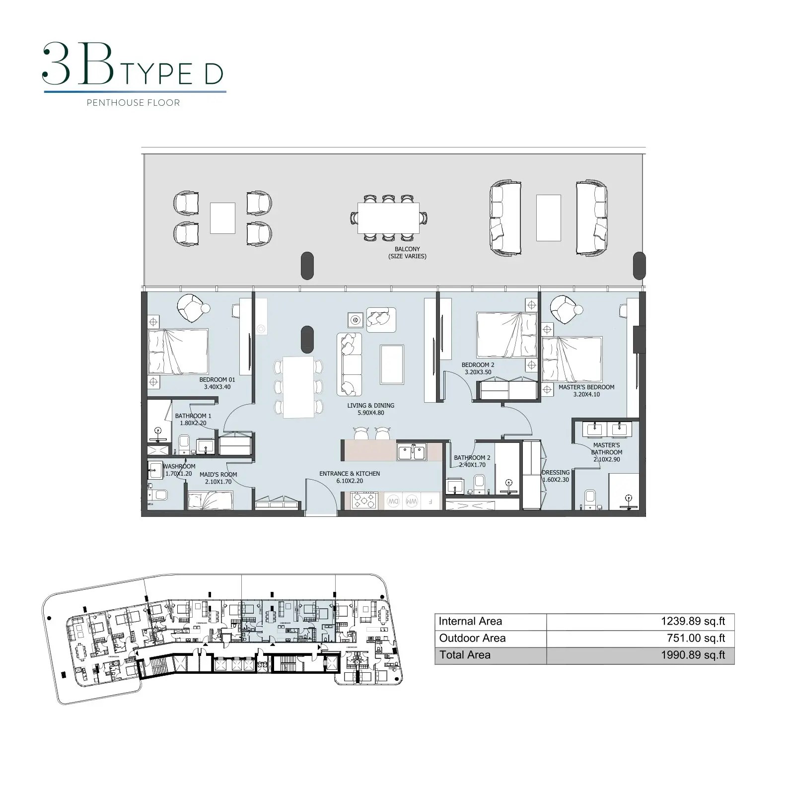 Floor plan for Type D