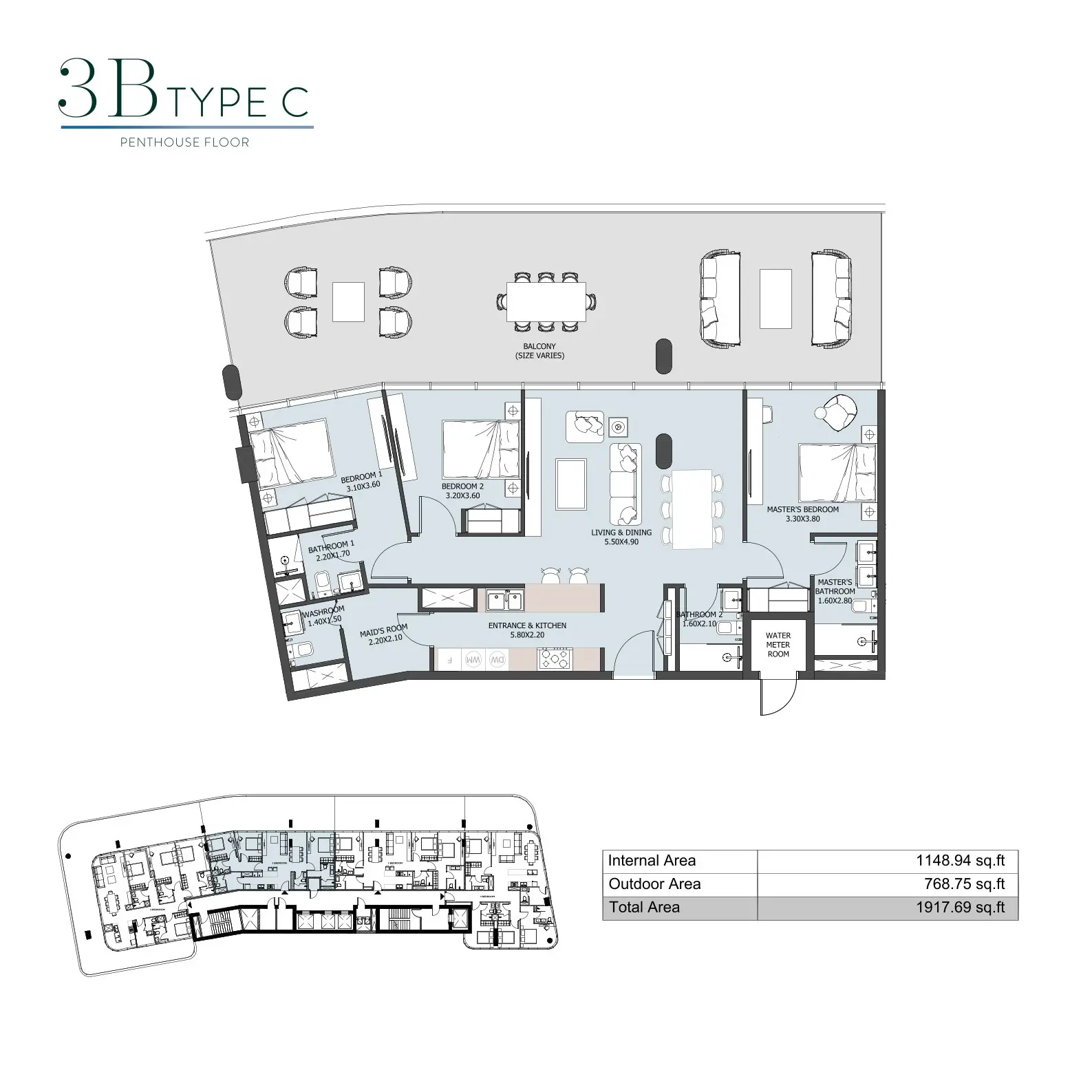 Floor plan for Type C