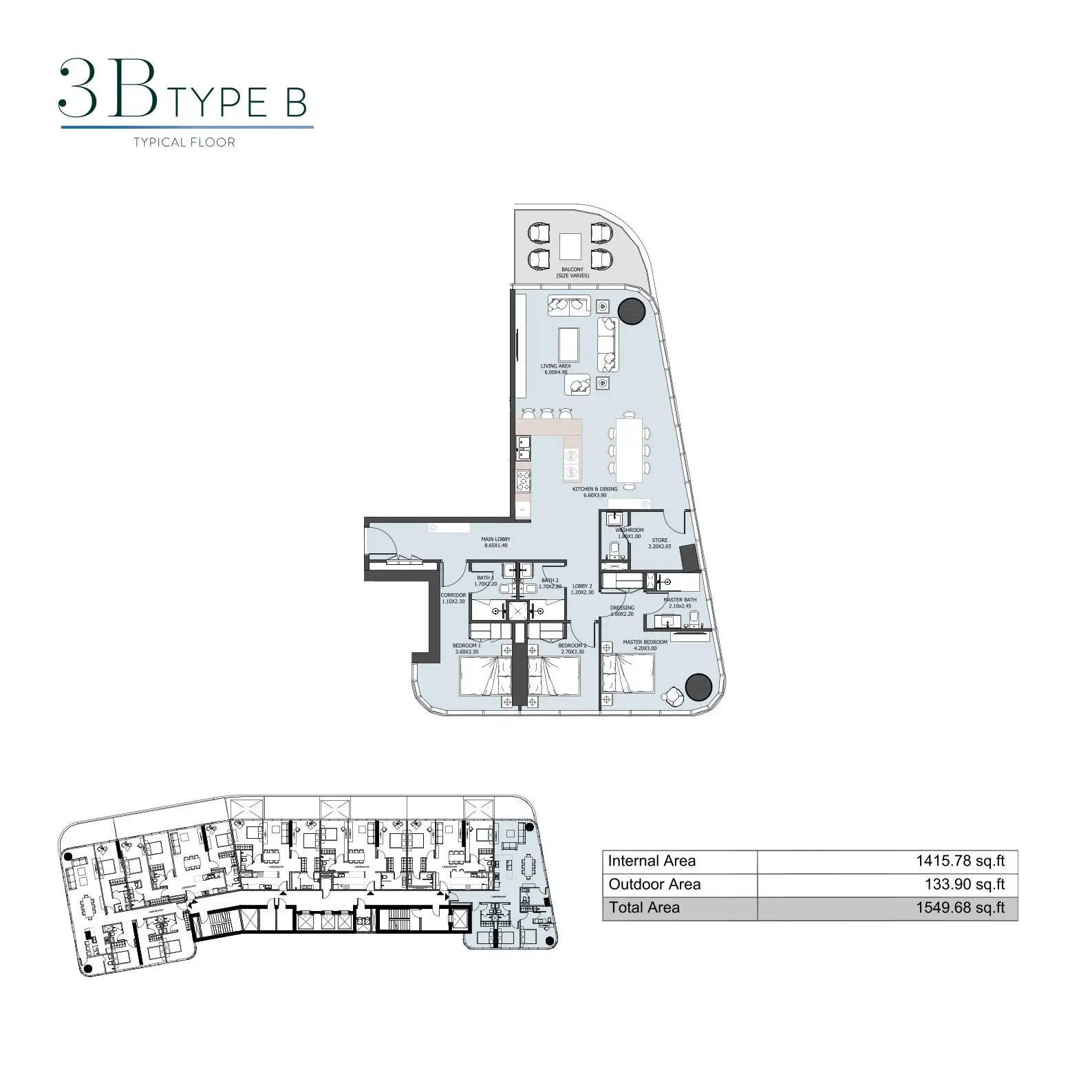 Floor plan for Type B