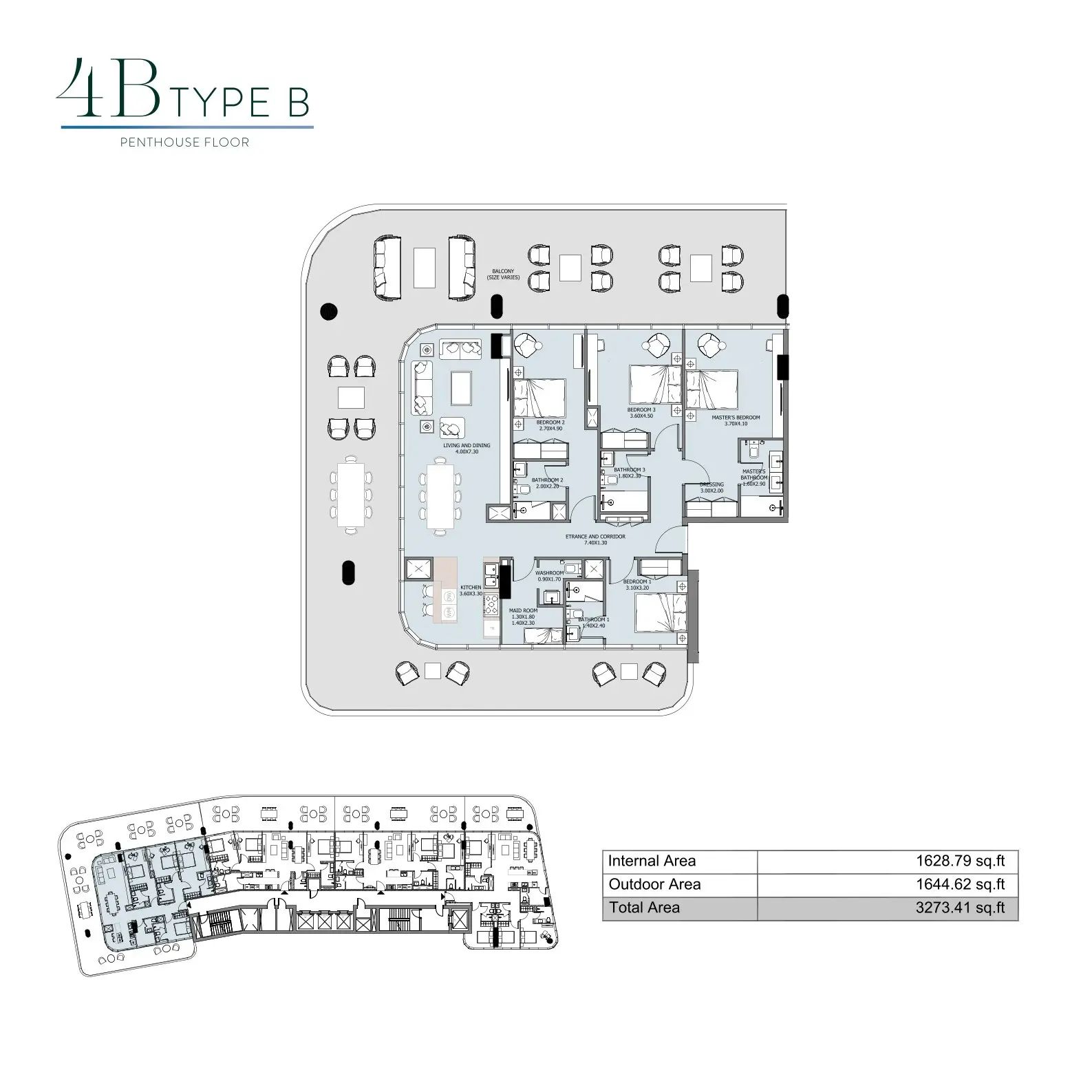 Floor plan for Type B