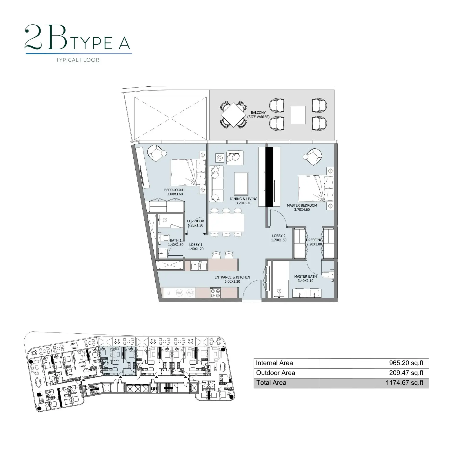 Floor plan for Type A