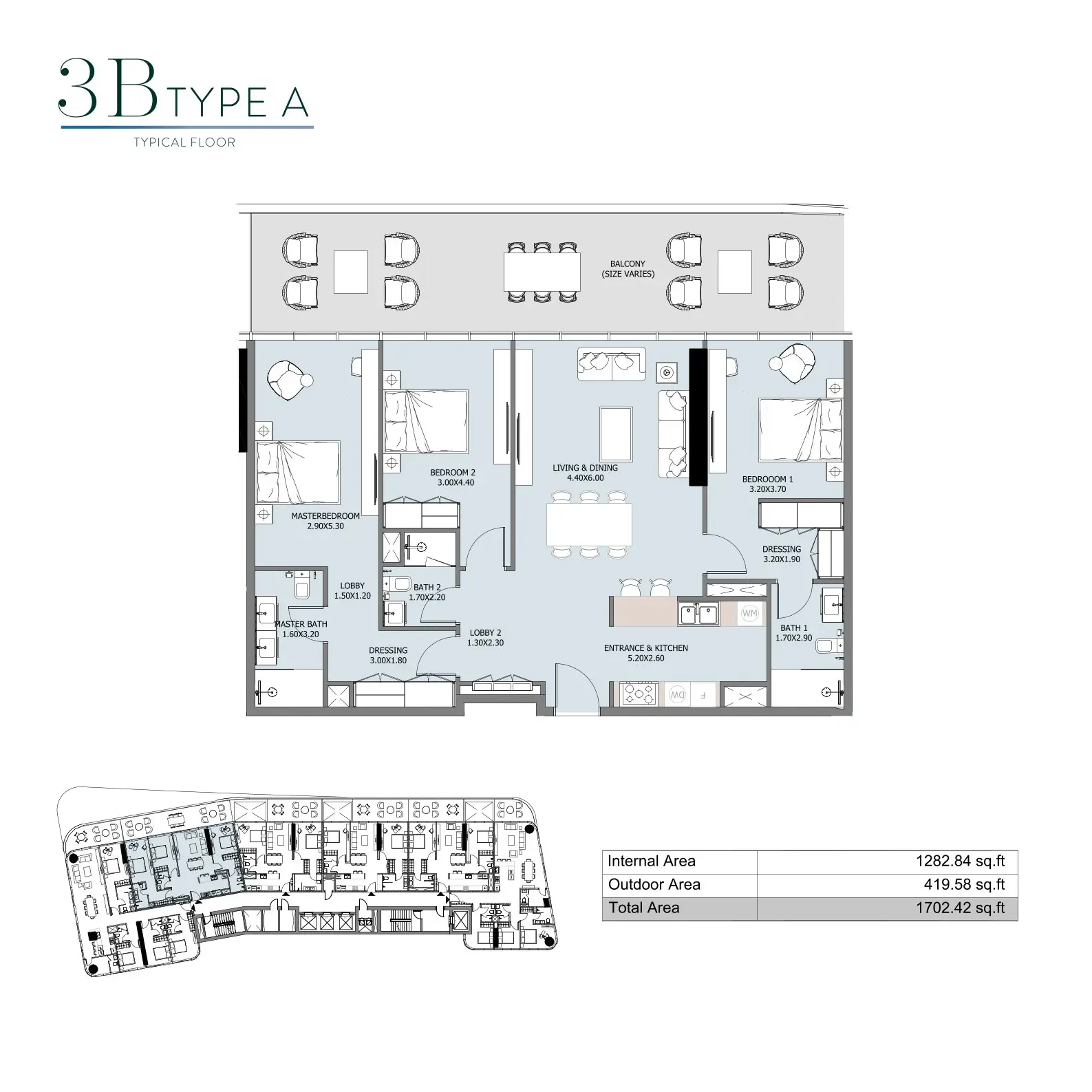 Floor plan for Type A