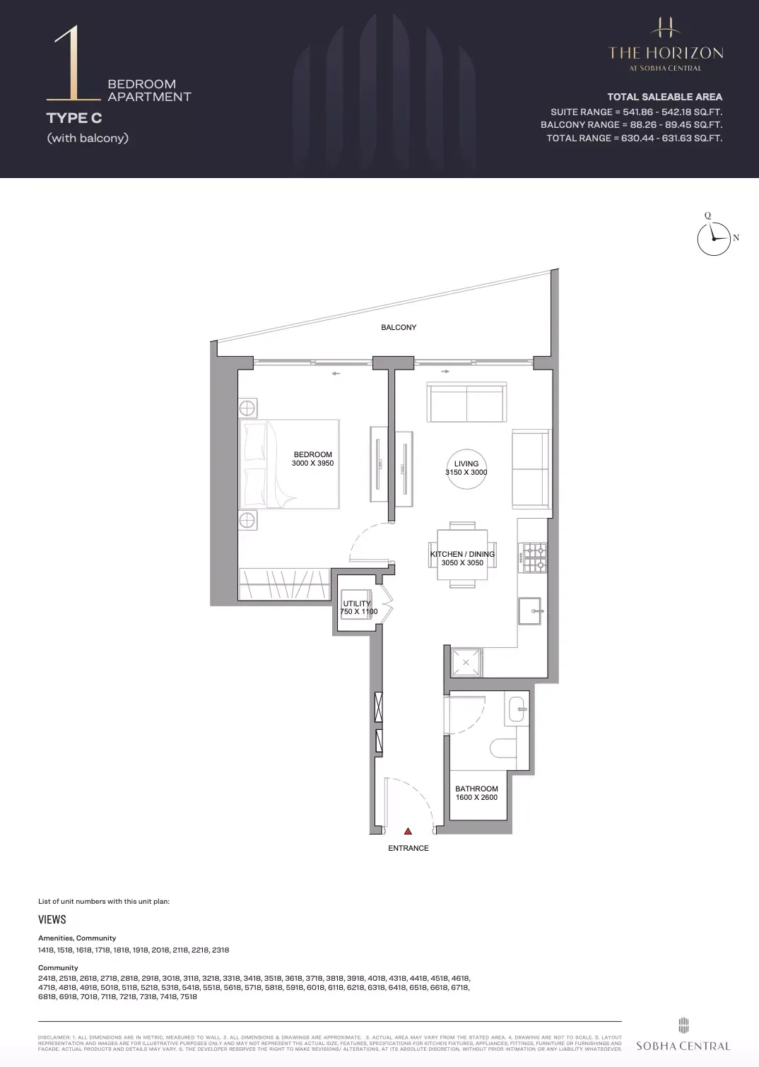 Floor plan for Type C