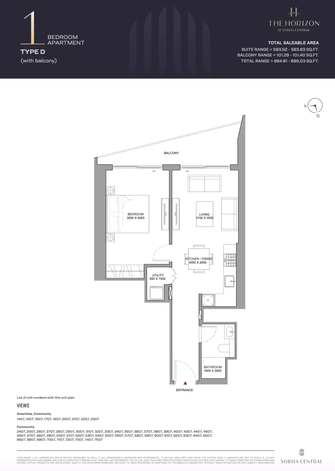 Floor plan for Type D