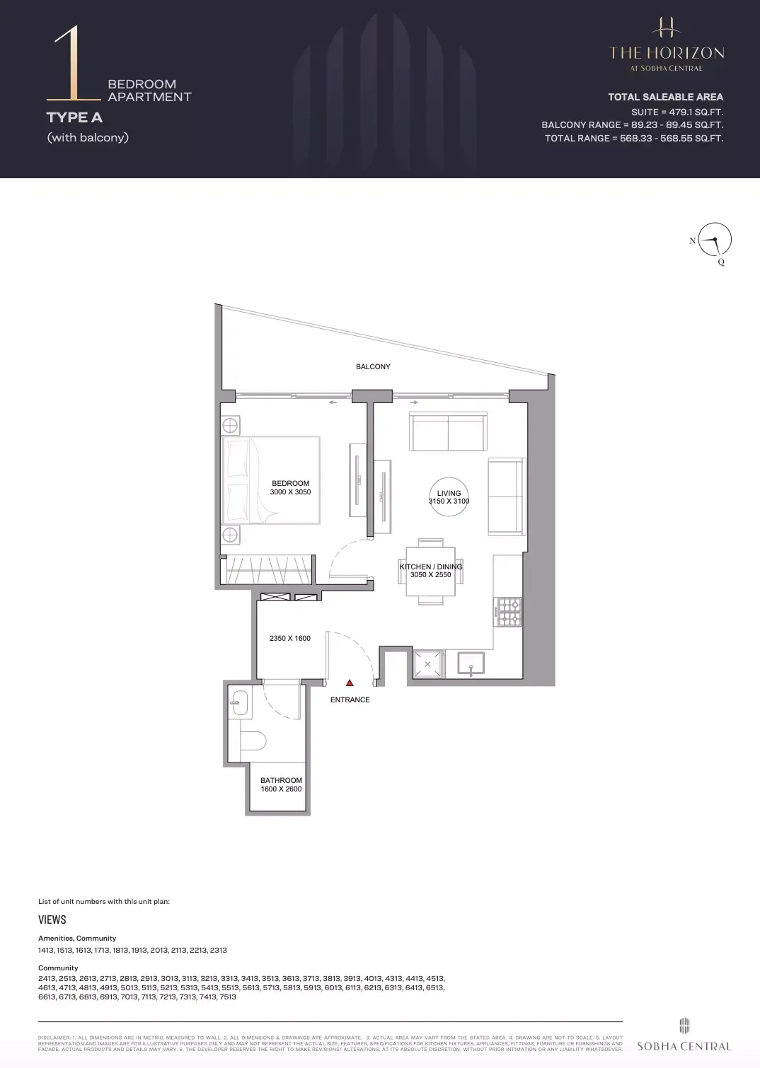 Floor plan for Type A