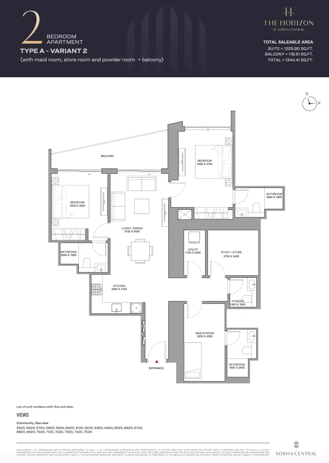 Floor plan for Type A Variant 2