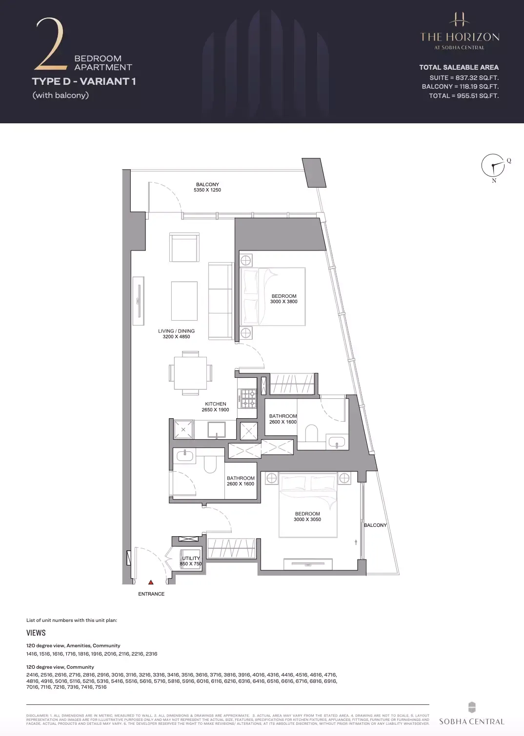 Floor plan for Type D Variant 1