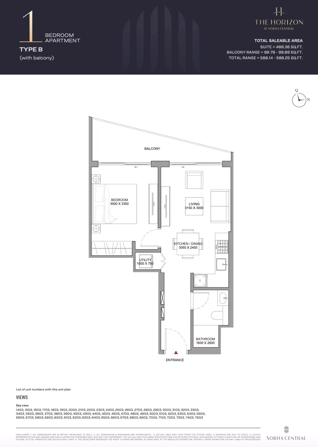 Floor plan for Type B